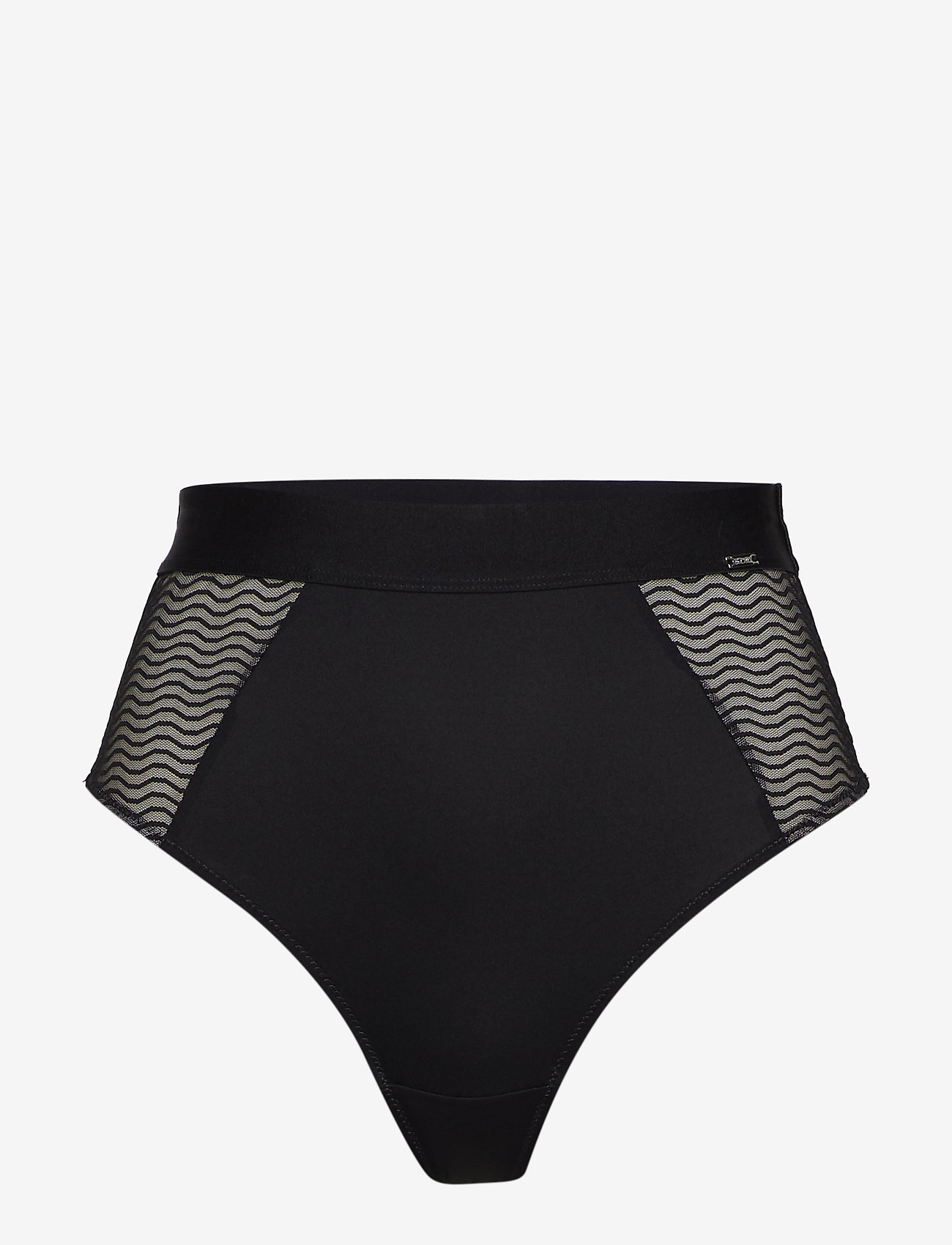 Lindex - Brief  Wavy Thong High - black - 0
