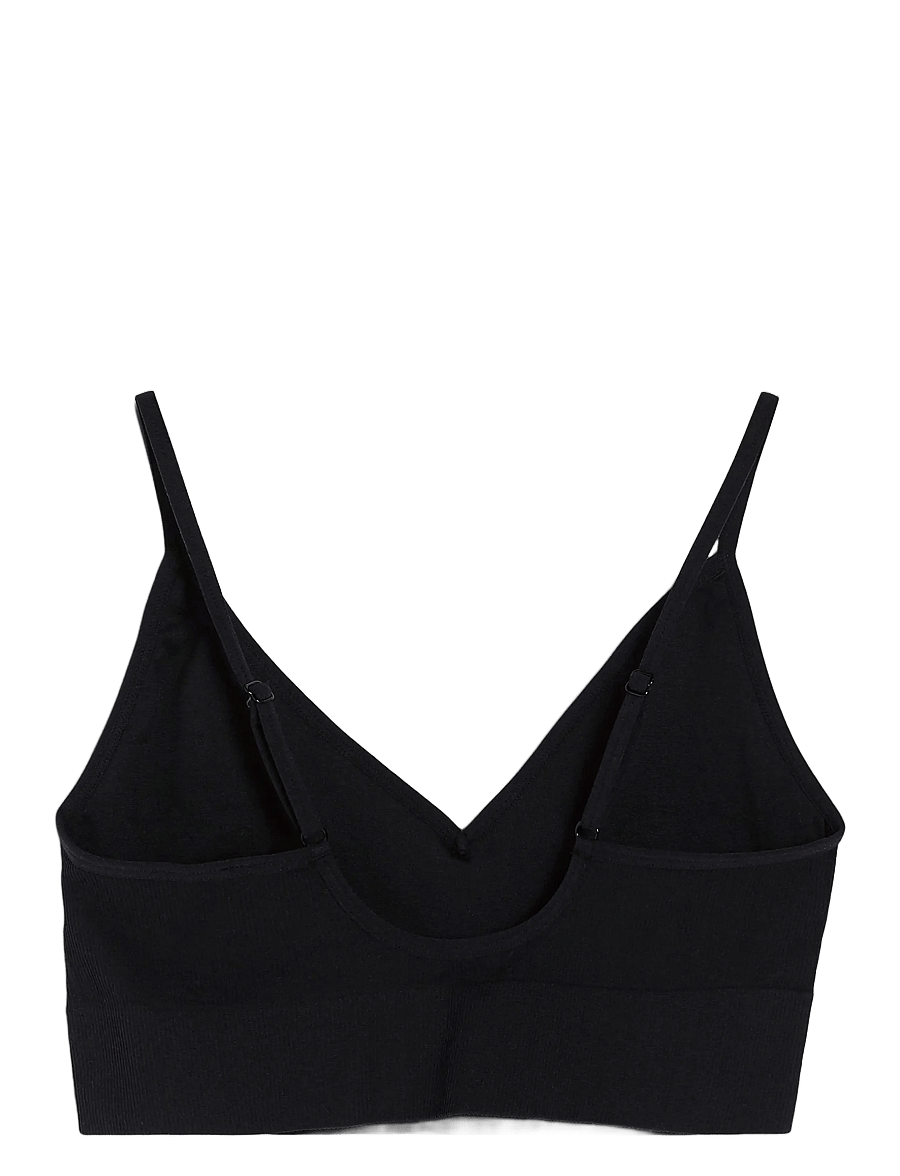 Lindex - Bra Seamless Rib top - rinnahoidja-topid - black - 2