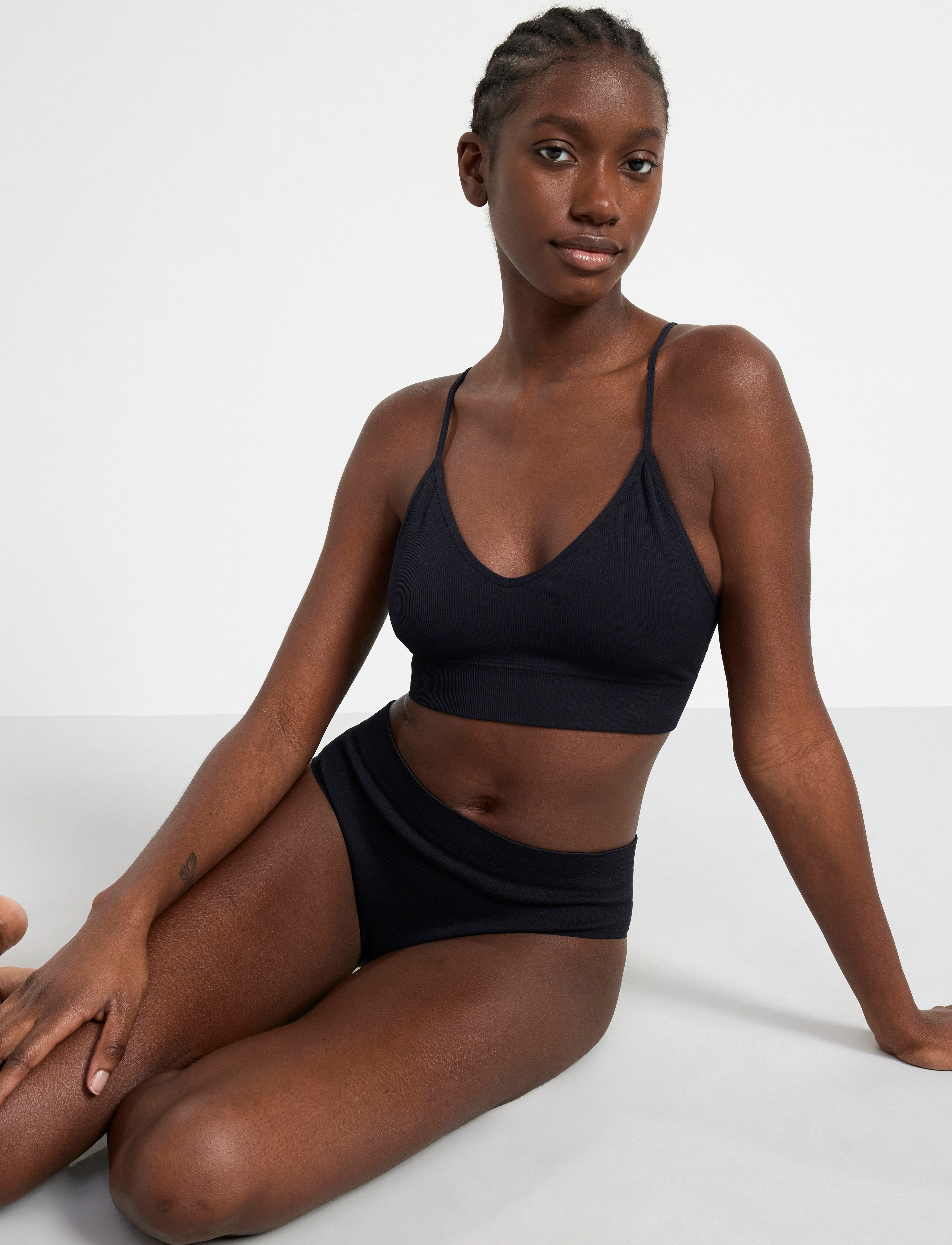 Lindex - Bra  Seamless Rib top - bh-linnen - black - 5