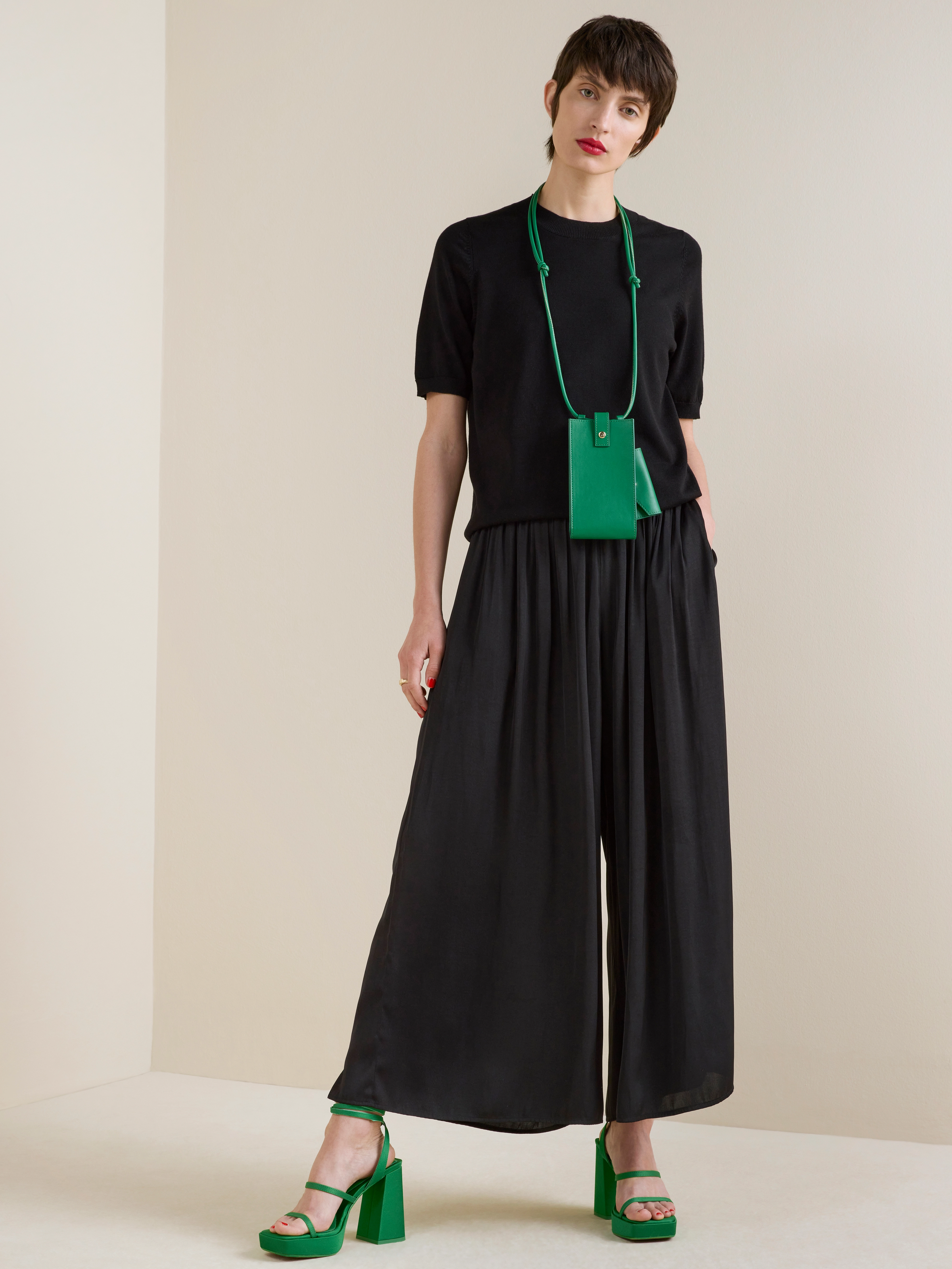 Lindex - Fine-knit top - t-shirts - black - 5