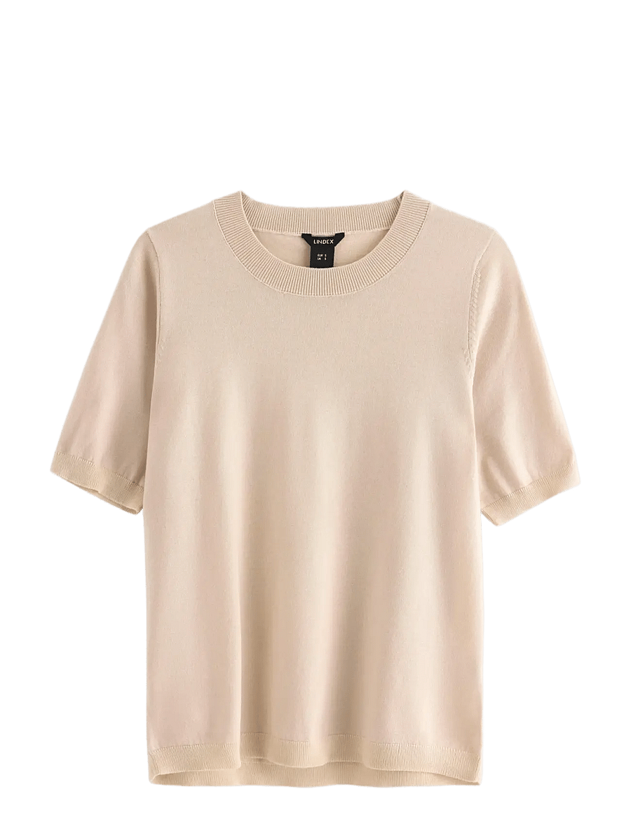 Lindex - Fine-knit top - t-särgid - light beige - 1