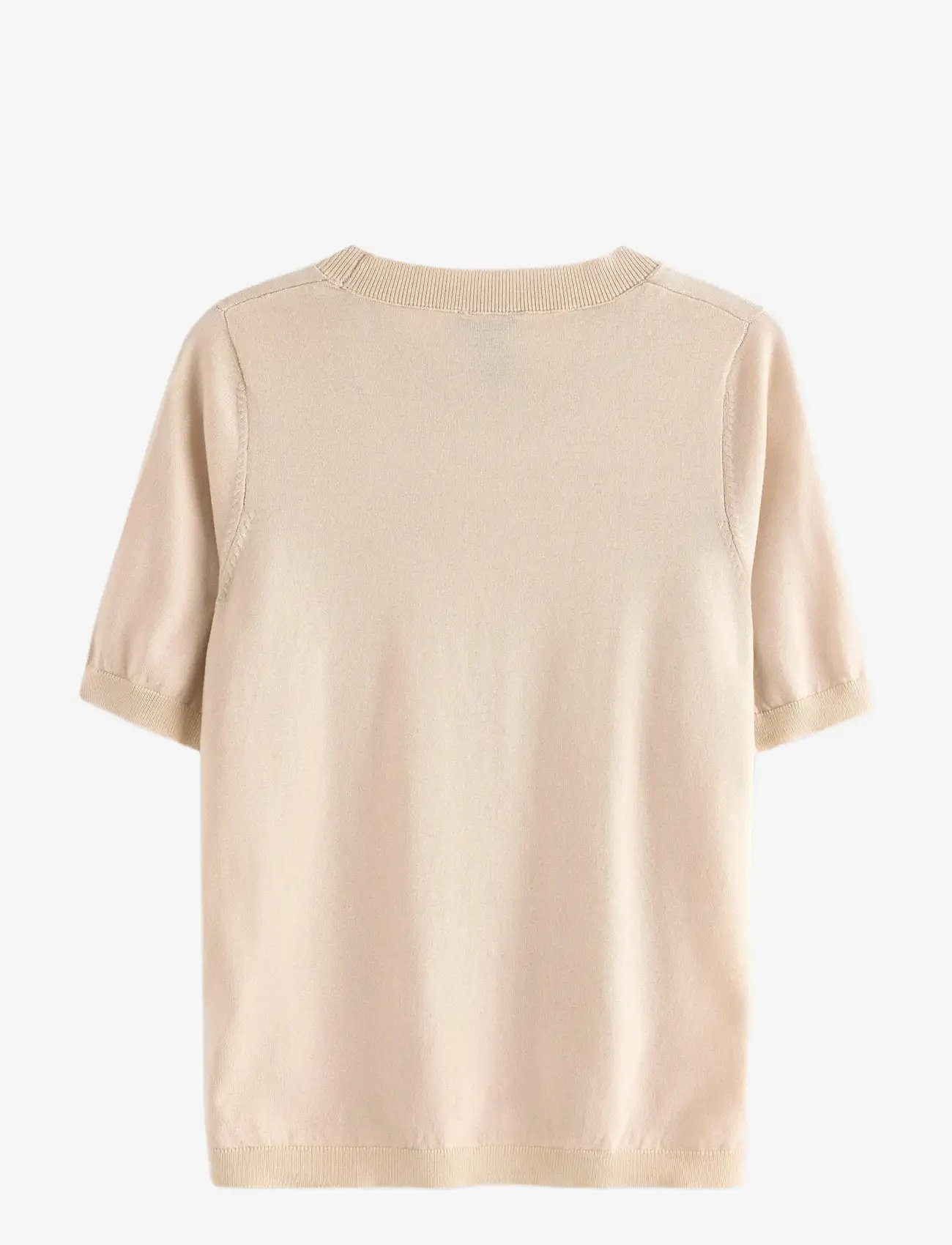 Lindex - Fine-knit top - t-shirts - light beige - 2