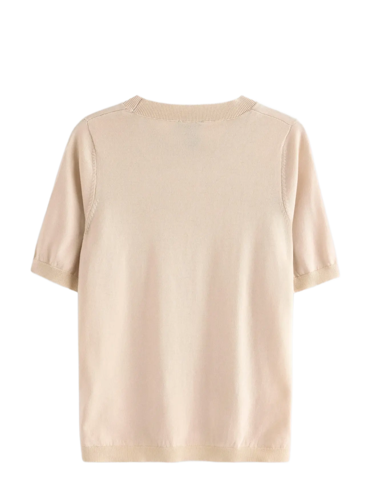 Lindex - Fine-knit top - t-shirts - light beige - 2