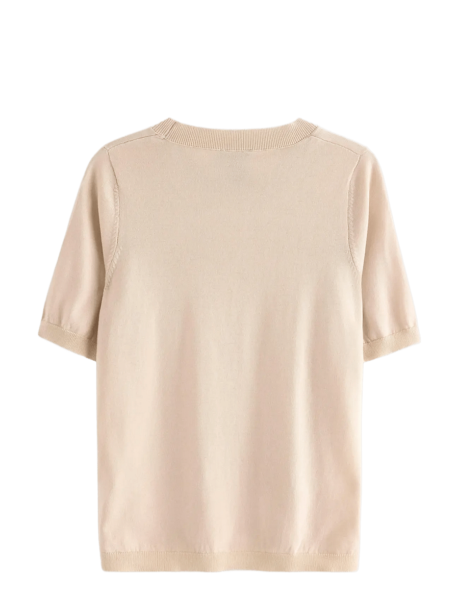 Lindex - Fine-knit top - t-särgid - light beige - 2