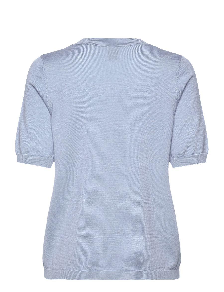 Lindex - Fine-knit top - t-shirts - light blue - 2
