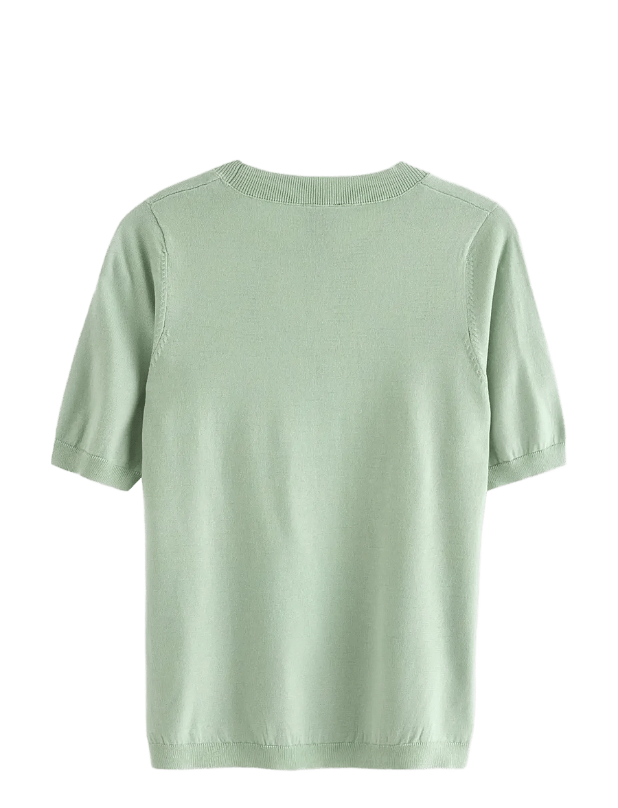 Lindex - Fine-knit top - t-särgid - light dusty green - 2