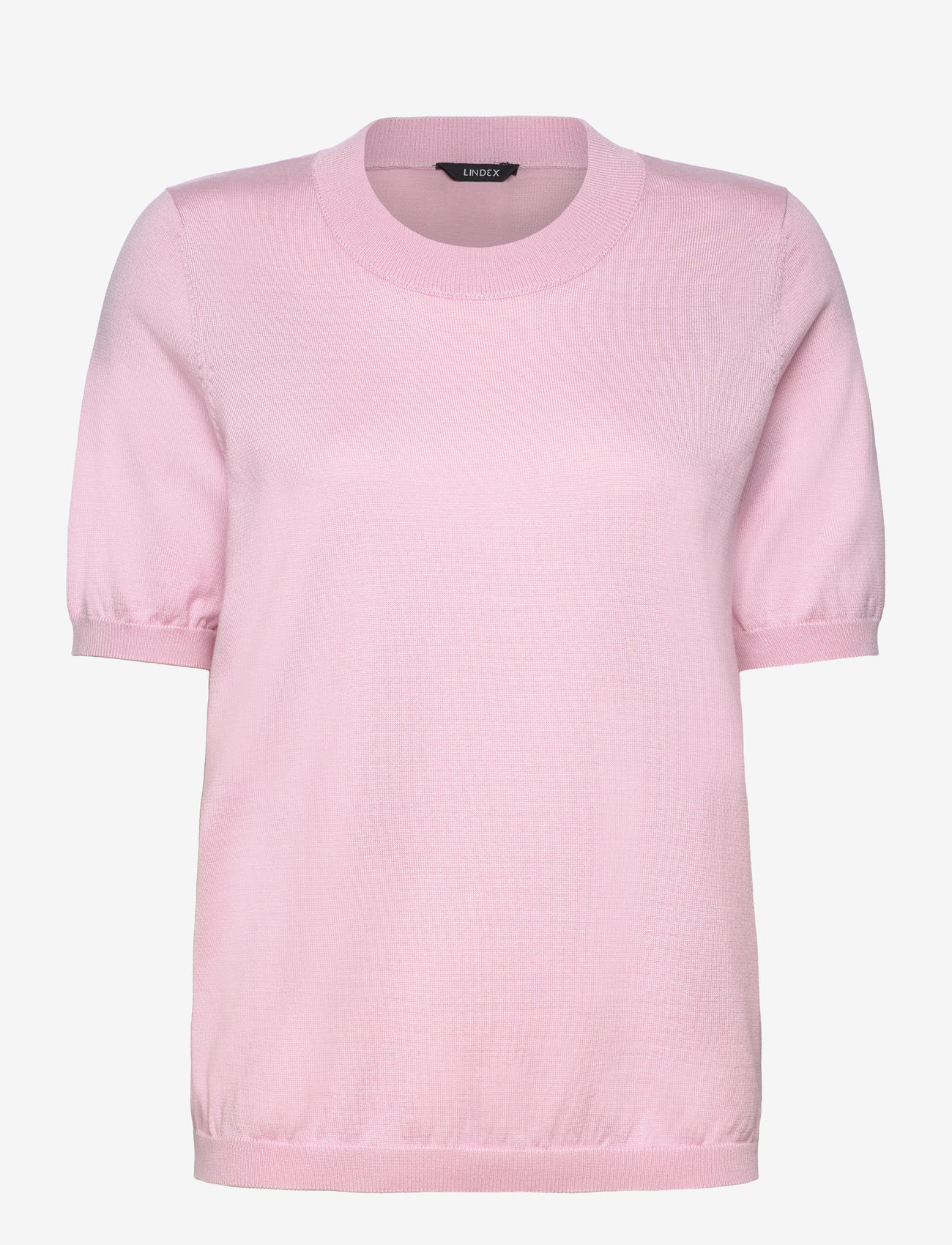 Lindex - Fine-knit top - t-shirts - light pink - 1