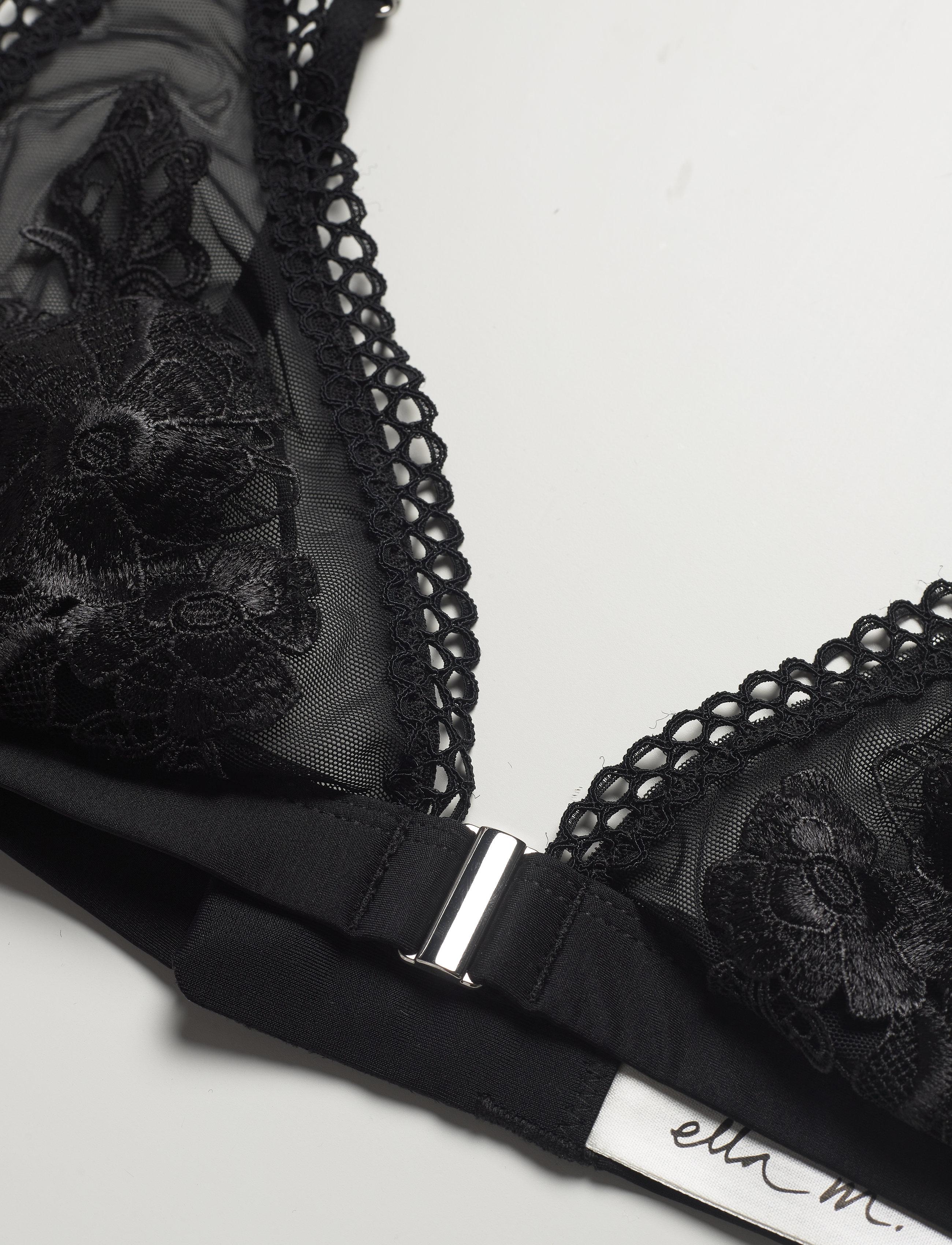 Lindex - Bra  Tyra guipure triangle - black - 2