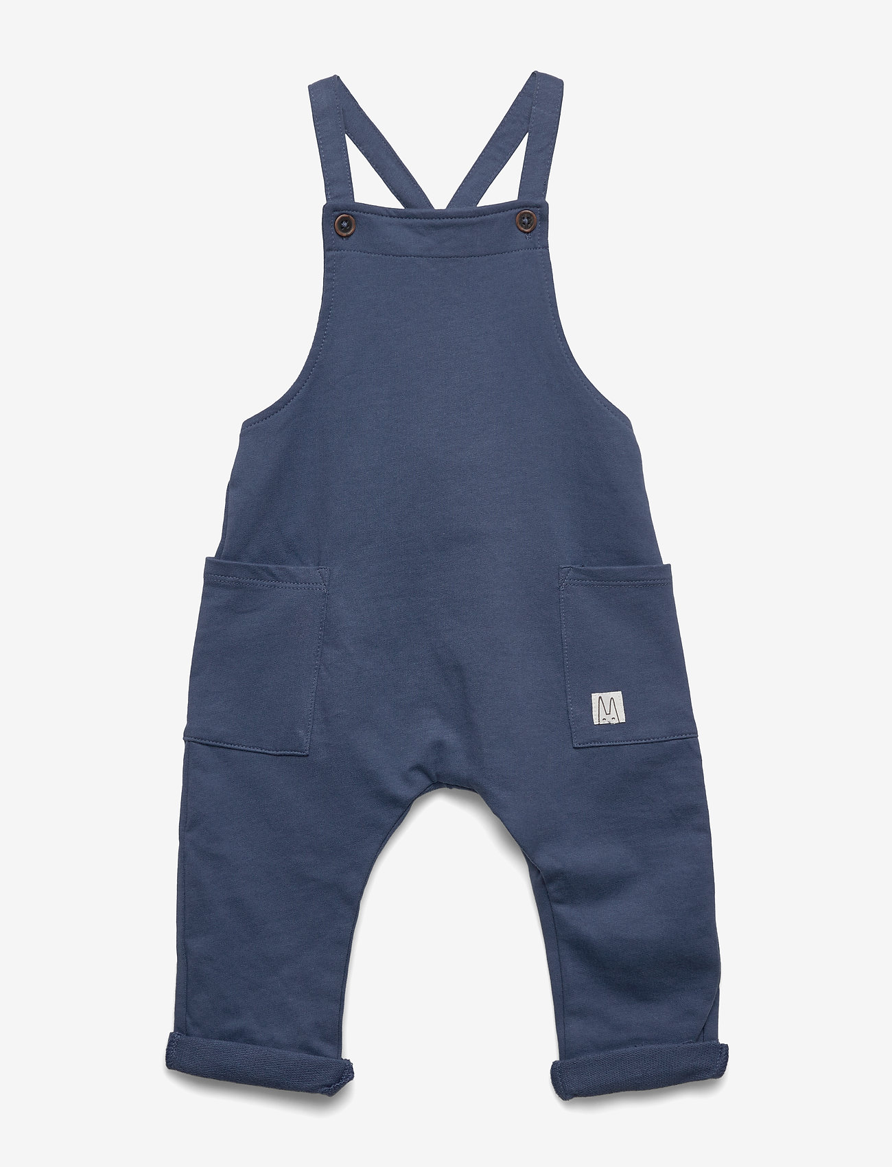 Lindex - Trousers bib solid - dk dusty blue - 0