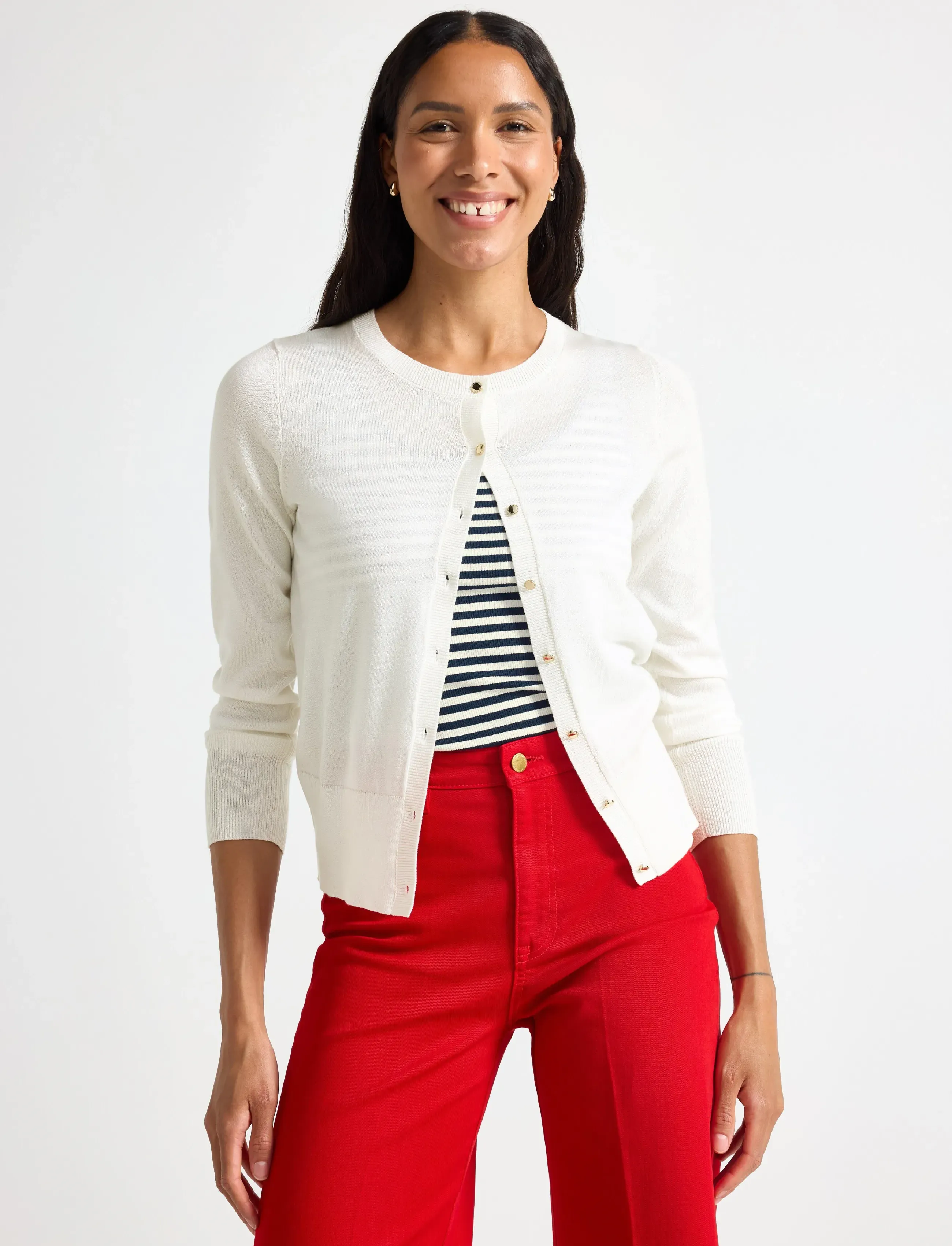 Lindex Cardigan Anna Color - Lindex - OFF WHITE / white