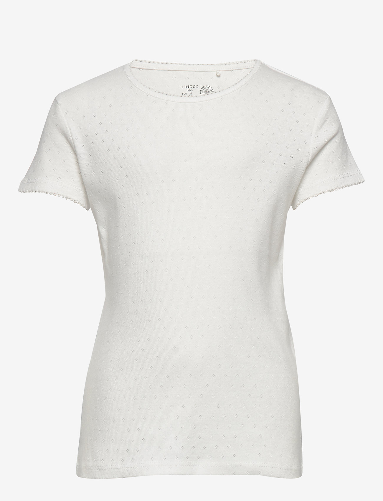 Lindex - Top pointelle basic - light white - 0