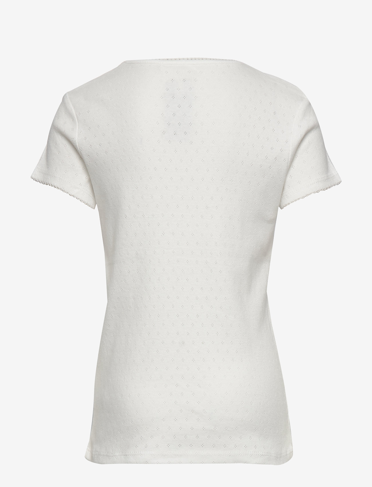 Lindex - Top pointelle basic - light white - 1