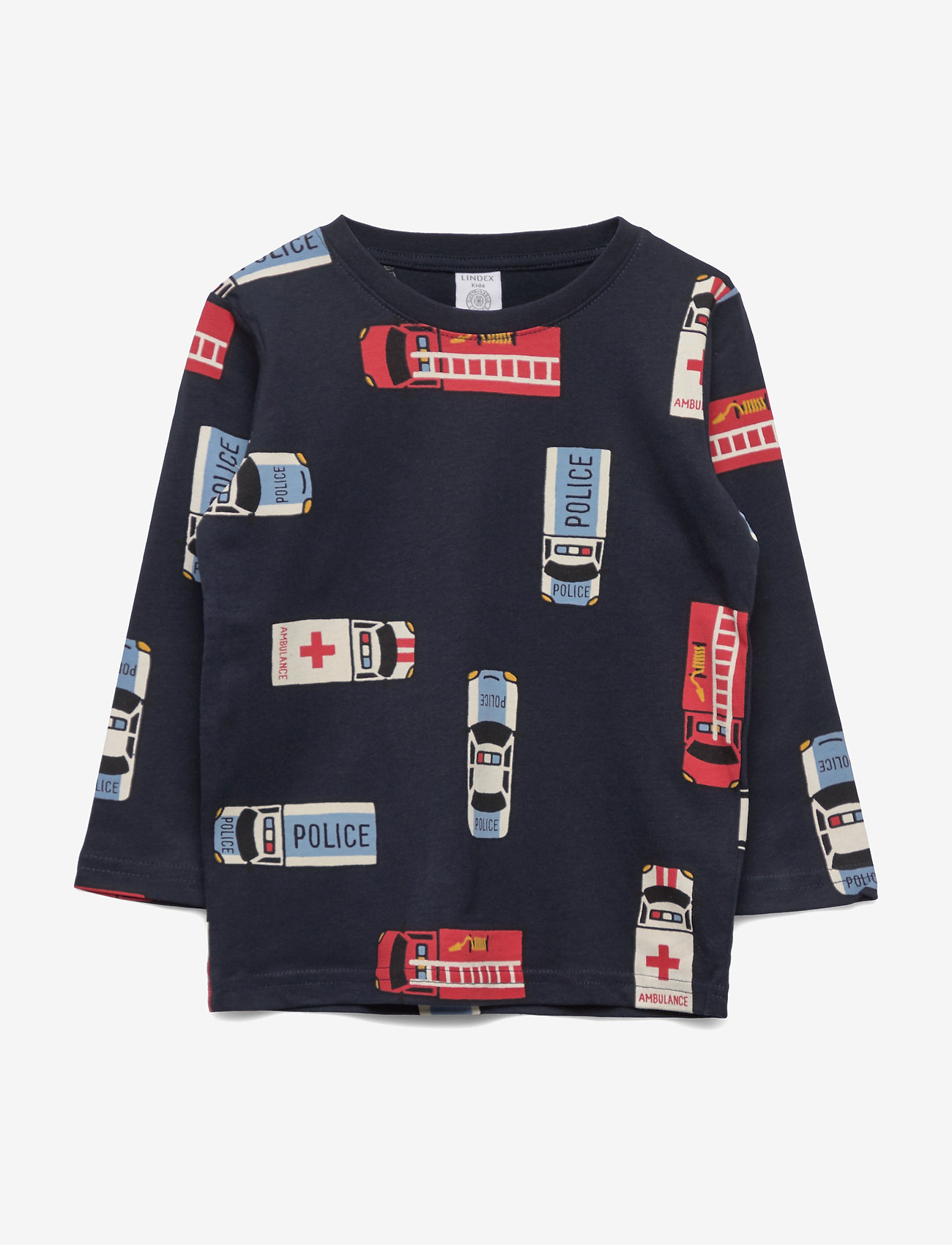 Lindex - Top LS Emergency aop - dark navy - 0