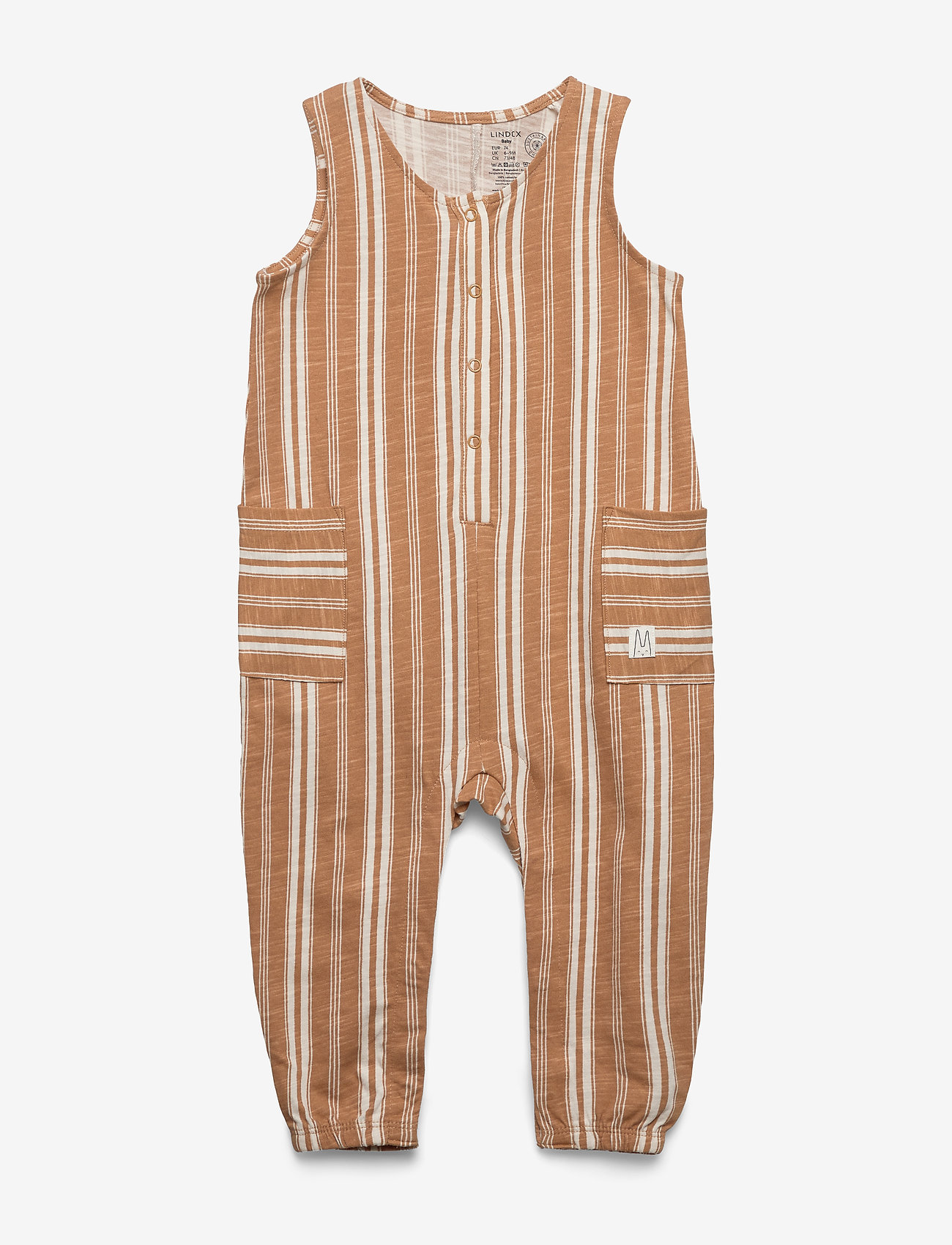 Jumpsuit stripe - DUSTY BROWN