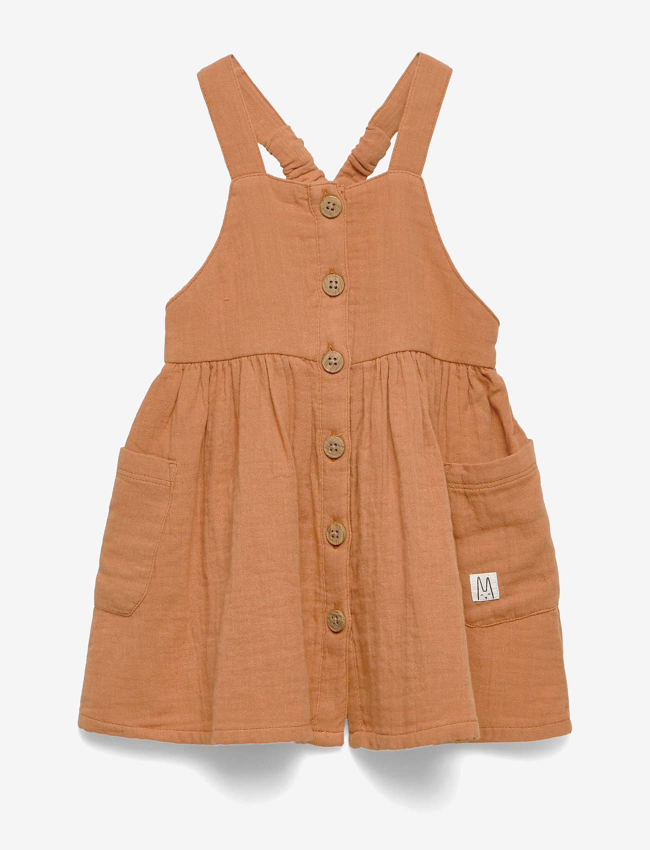 Lindex - Dress woven gauze - dusty brown - 0