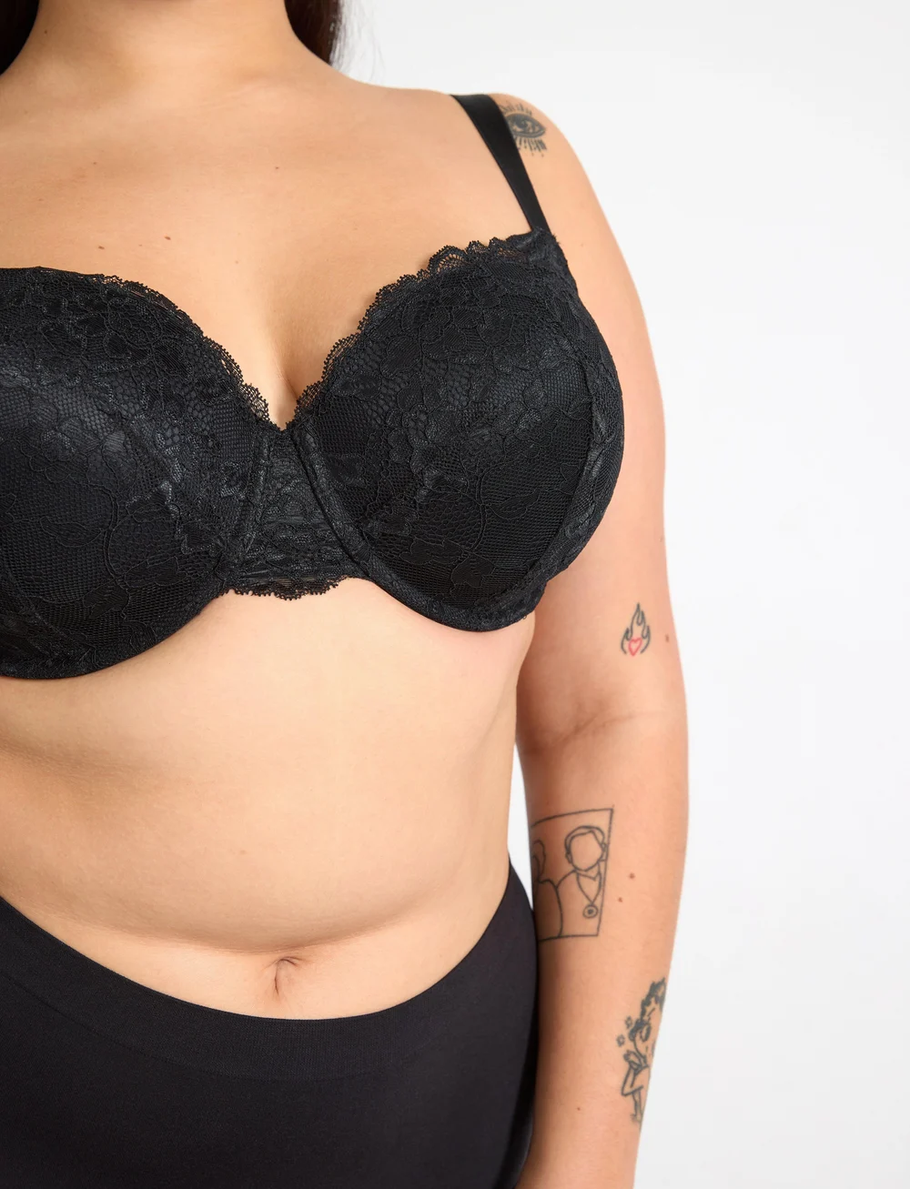 Lindex - Bra Akleja Emelie lace  size - helkupa bh:ar - black - 4