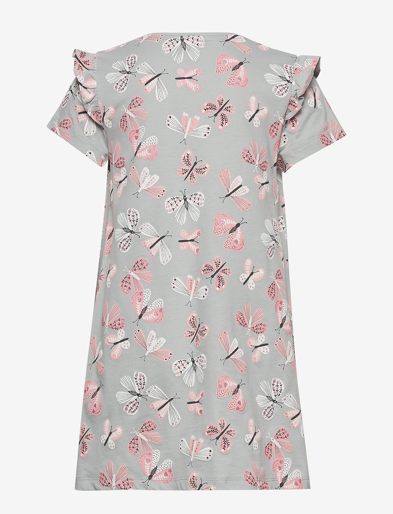 Lindex - Top long s s butterflies - light grey - 1