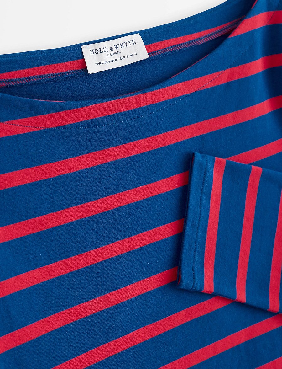Lindex - Striped cotton top - pikkade varrukatega topid - dark blue - 2