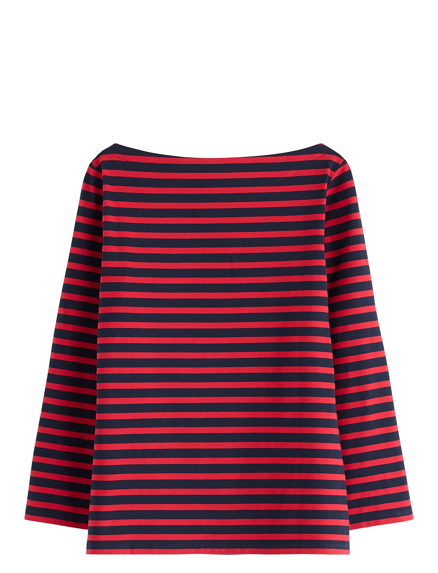 Lindex - Striped cotton top - langärmlige tops - red - 2
