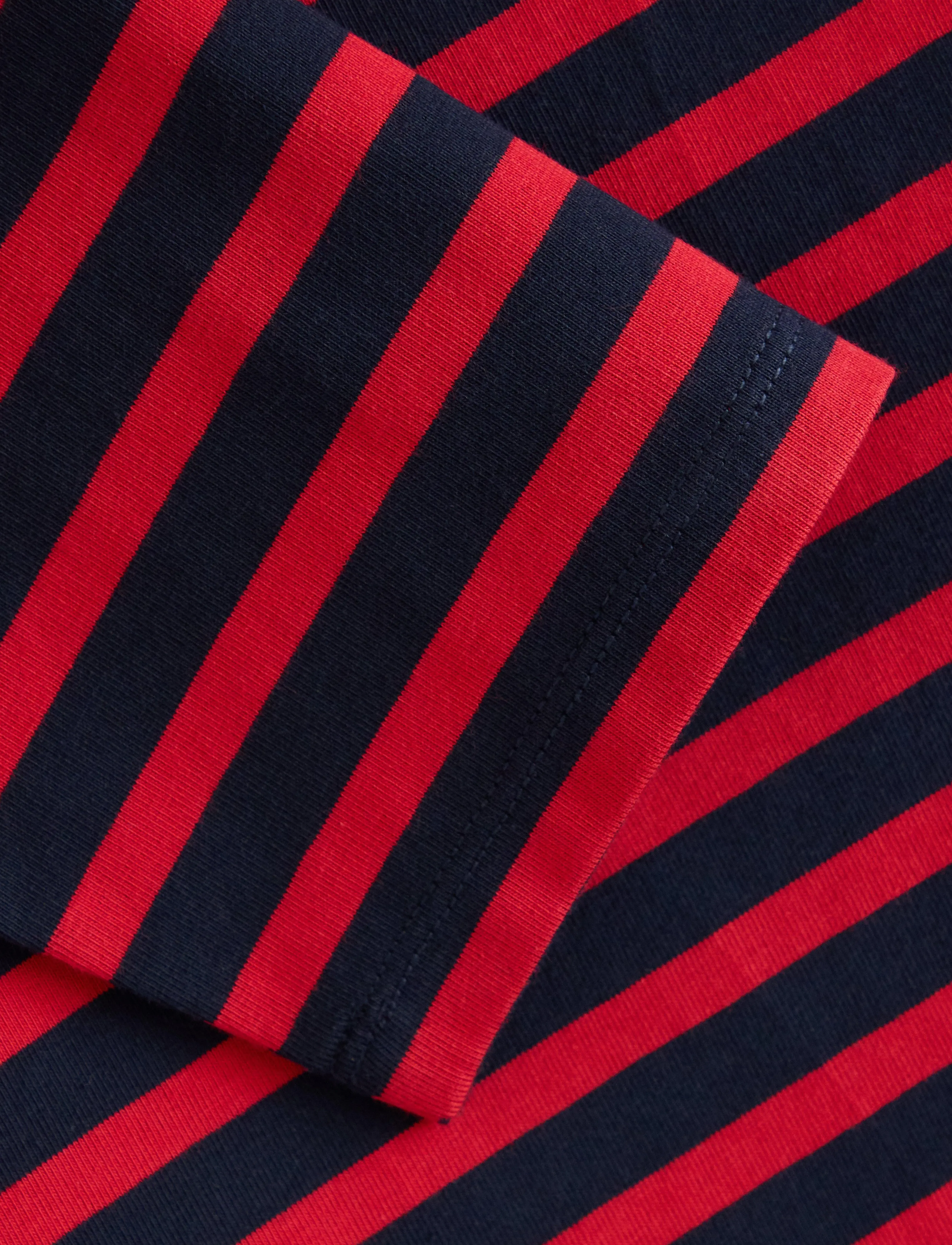 Lindex - Striped cotton top - langärmlige tops - red - 5