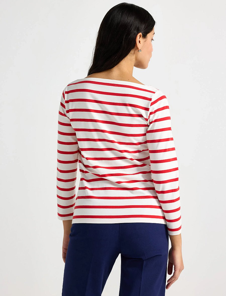 Lindex - Striped cotton top - langærmede toppe - red - 3