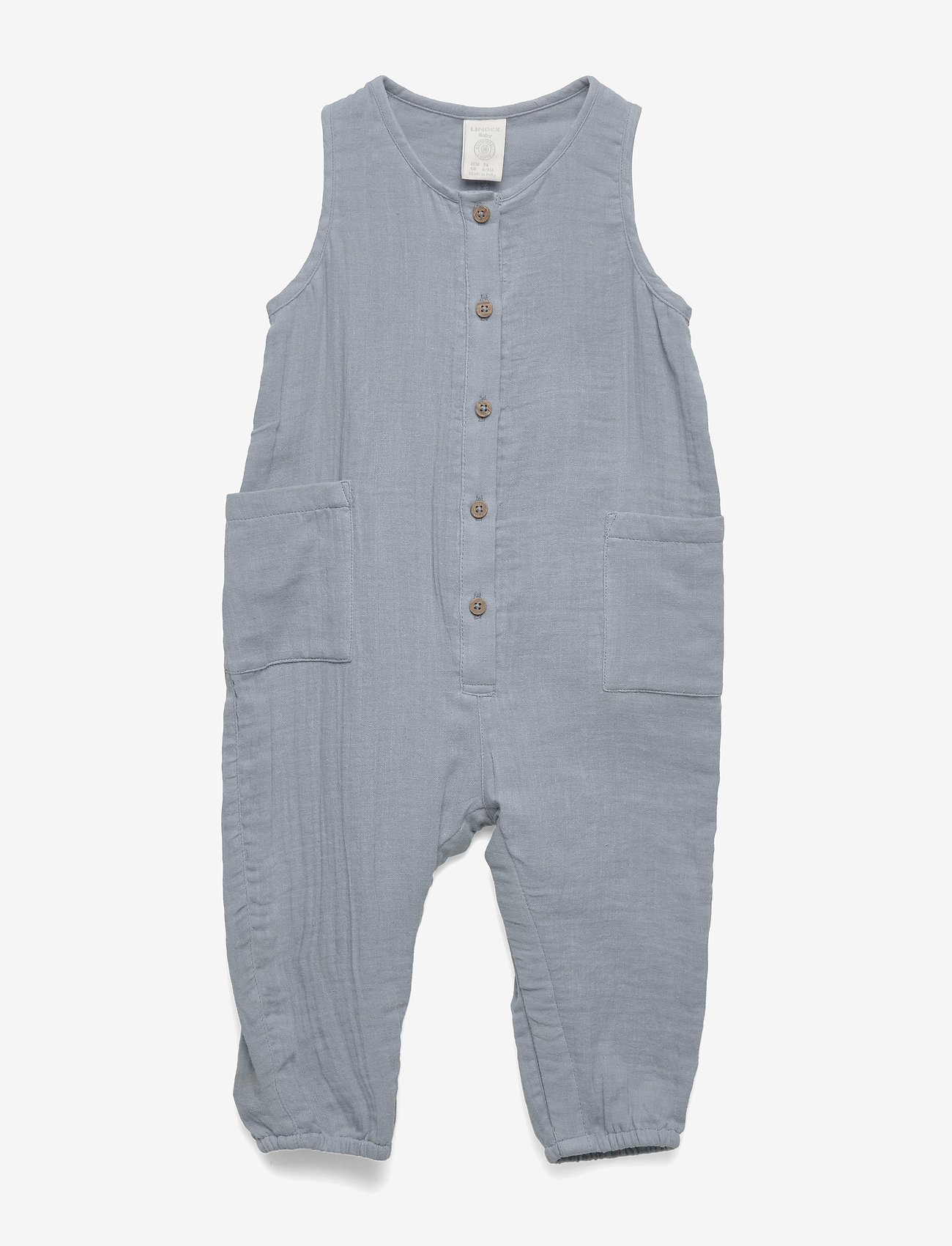 Lindex - Jumpsuit woven double gauze - dusty blue - 0