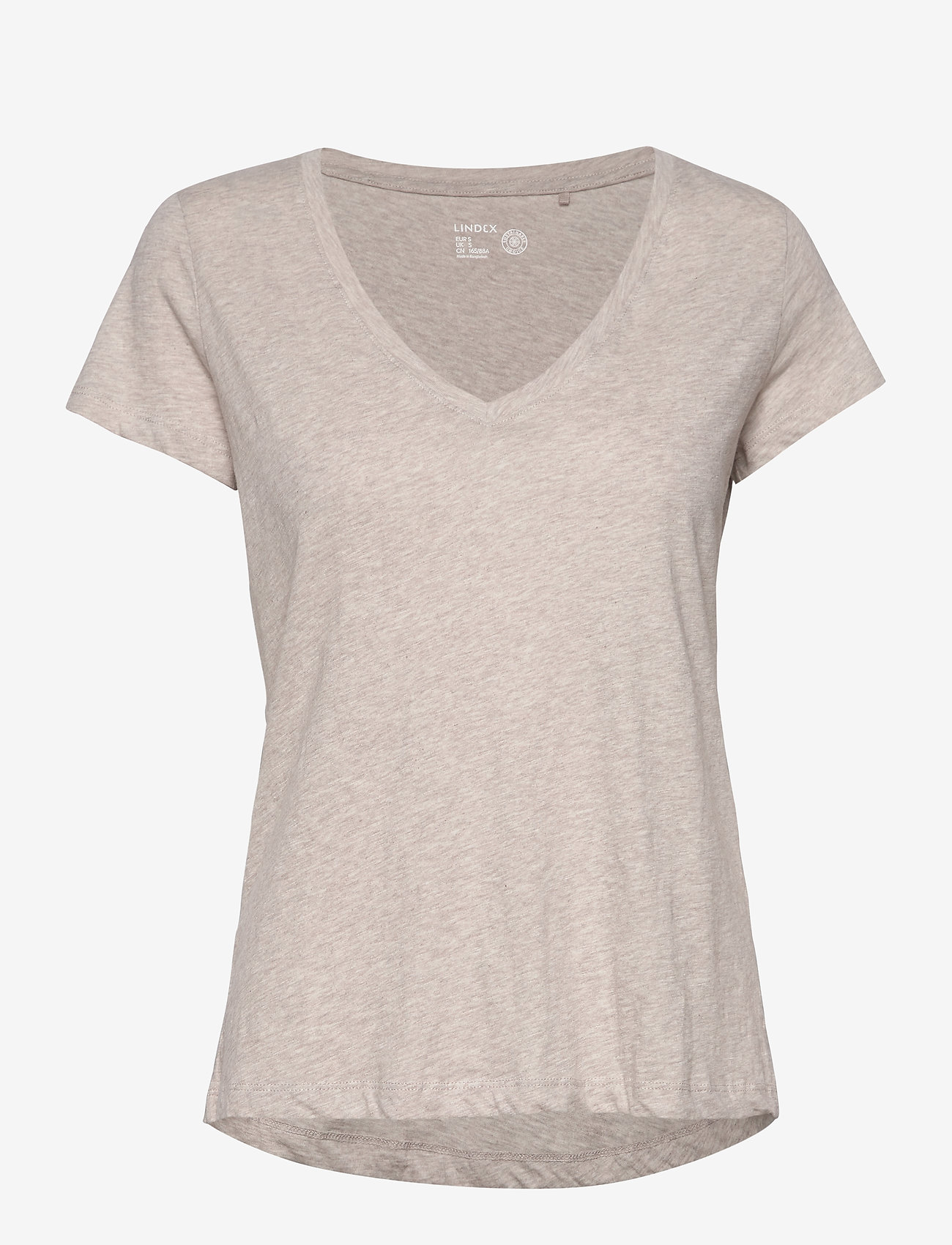 Lindex - Top Vera V neck - sand melange - 0