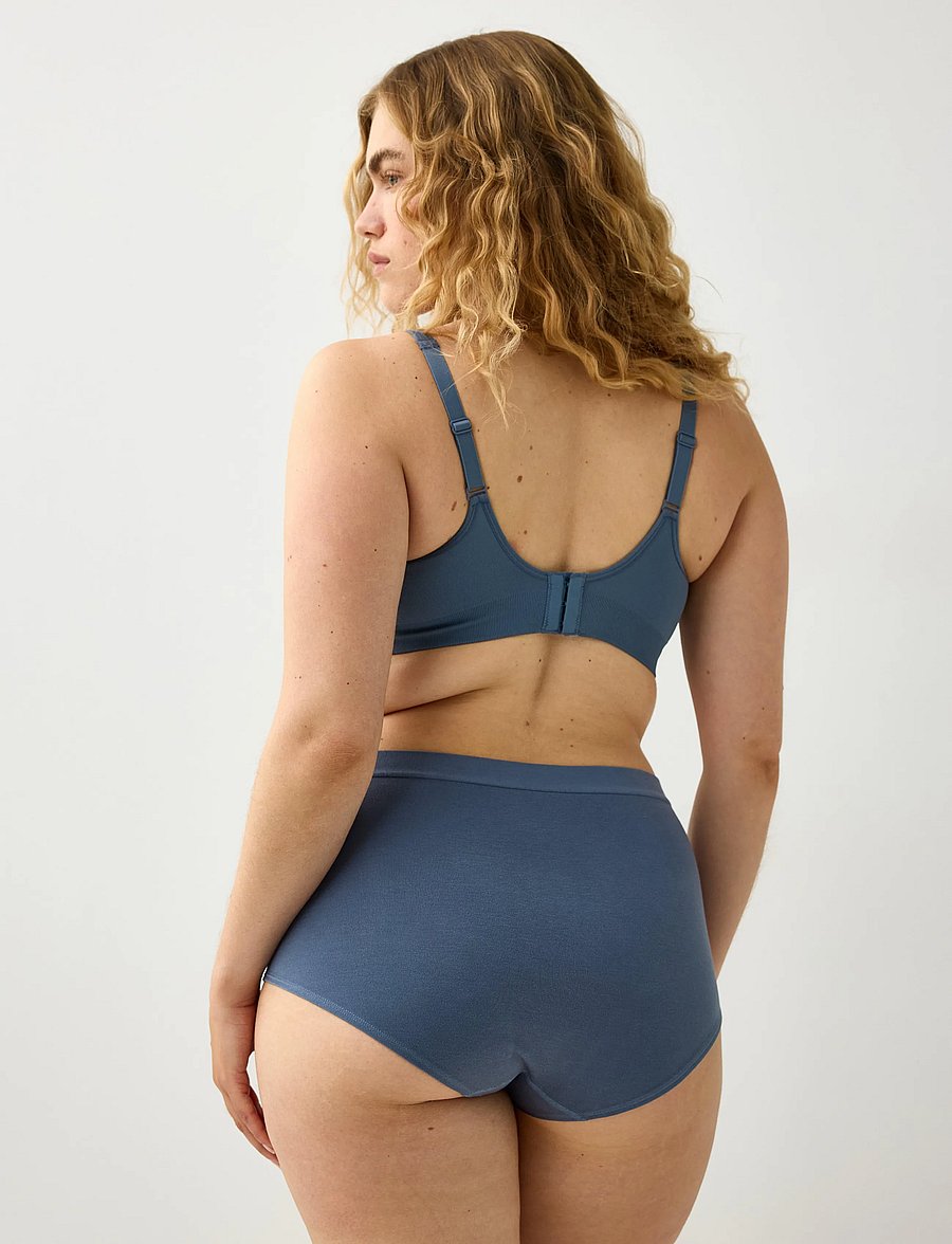 Lindex - Soft seamless bra - bh-linnen - dark dusty grey - 3