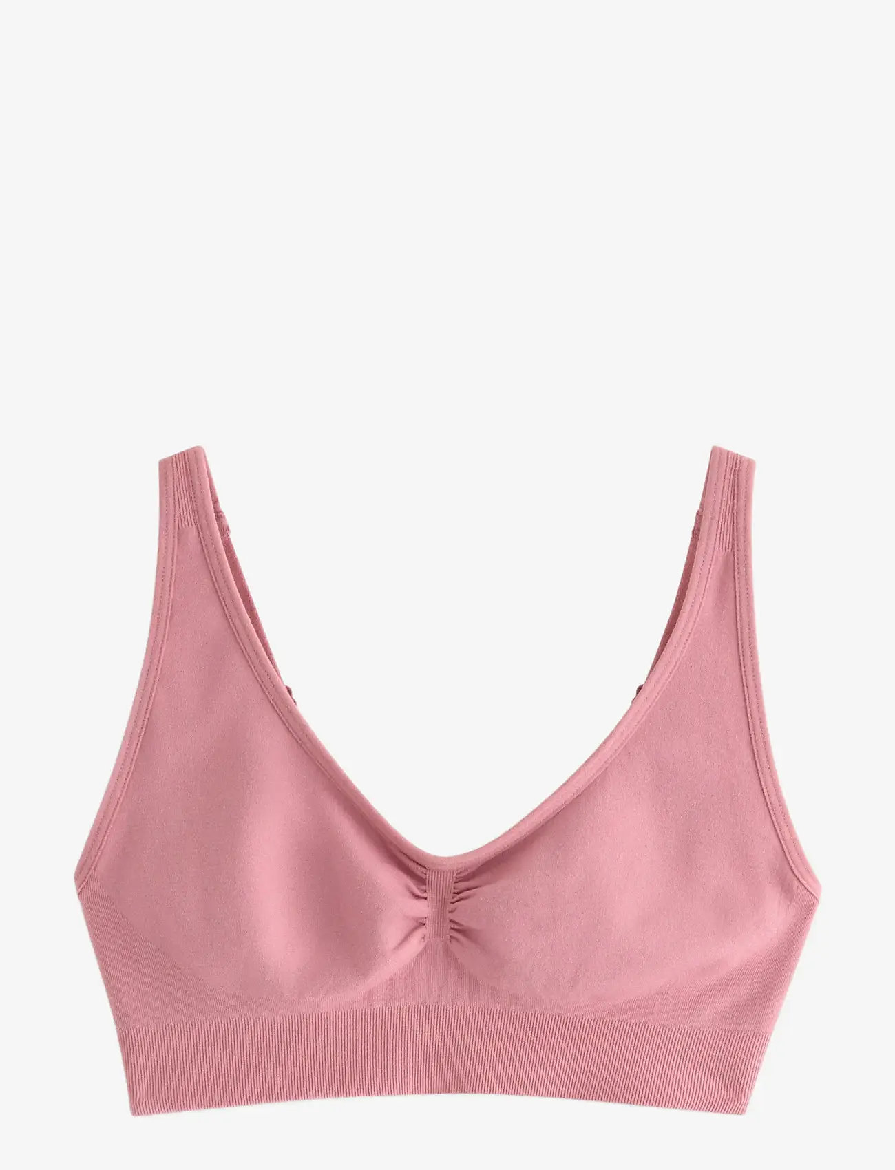 Lindex - Soft seamless bra - tank-top-bhs - dark dusty pink - 1
