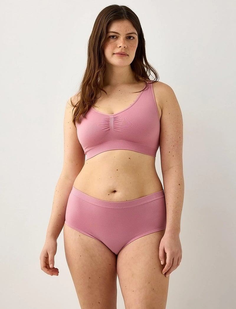 Lindex - Soft seamless bra - tank-top-bhs - dark dusty pink - 0