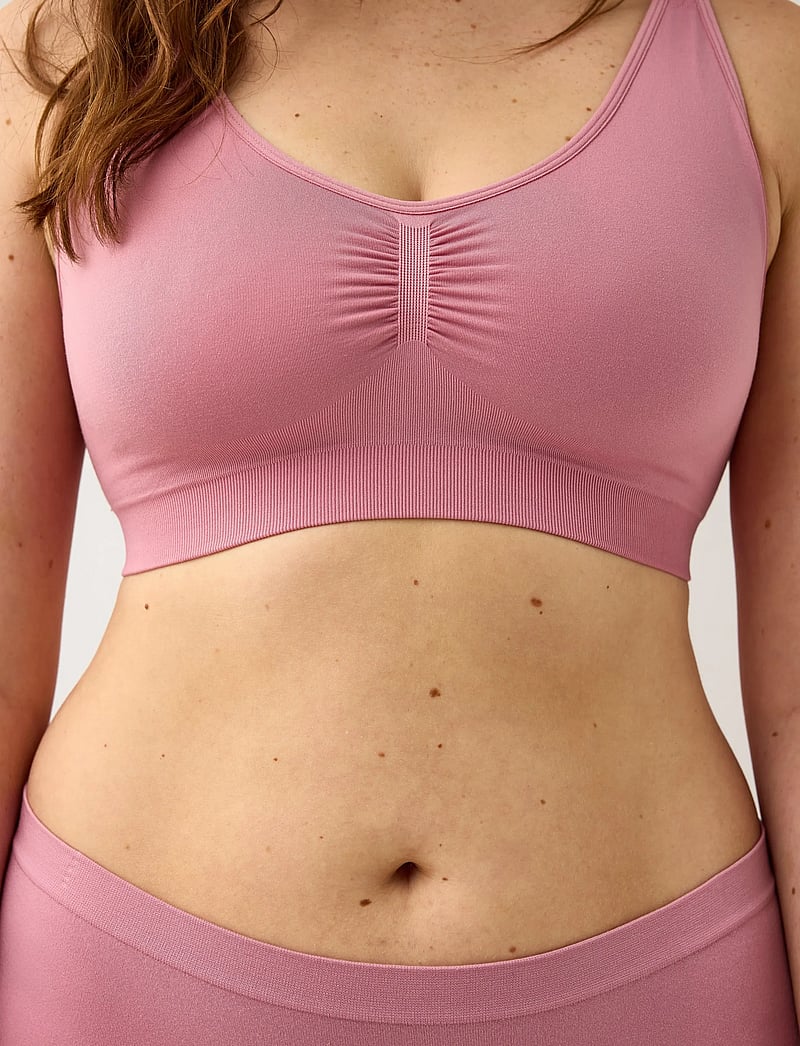 Lindex - Soft seamless bra - tank-top-bhs - dark dusty pink - 4