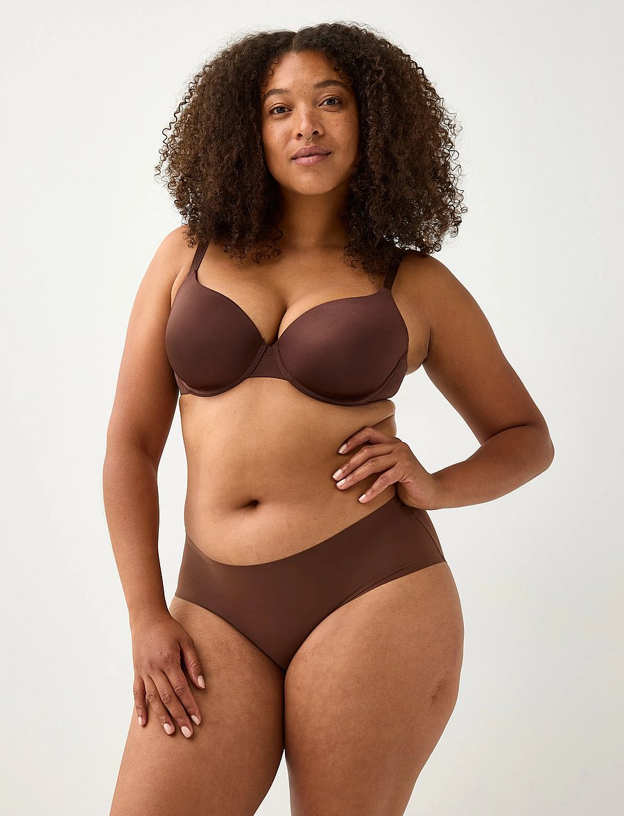 Lindex - Lilja t-shirt bra - t-shirt bhs - dark brown - 0