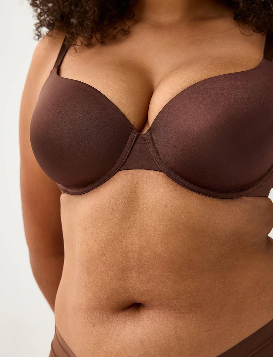 Lindex - Lilja t-shirt bra - t-shirt bhs - dark brown - 4