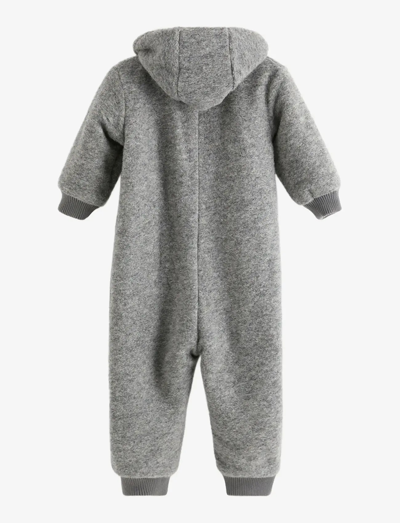 Lindex - Grey wool blend overall - fleeceoveraller - light grey melange - 1