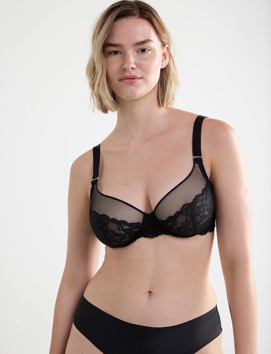 Lindex - Bra Aster Wide straps Emelie - laveste priser - black - 0