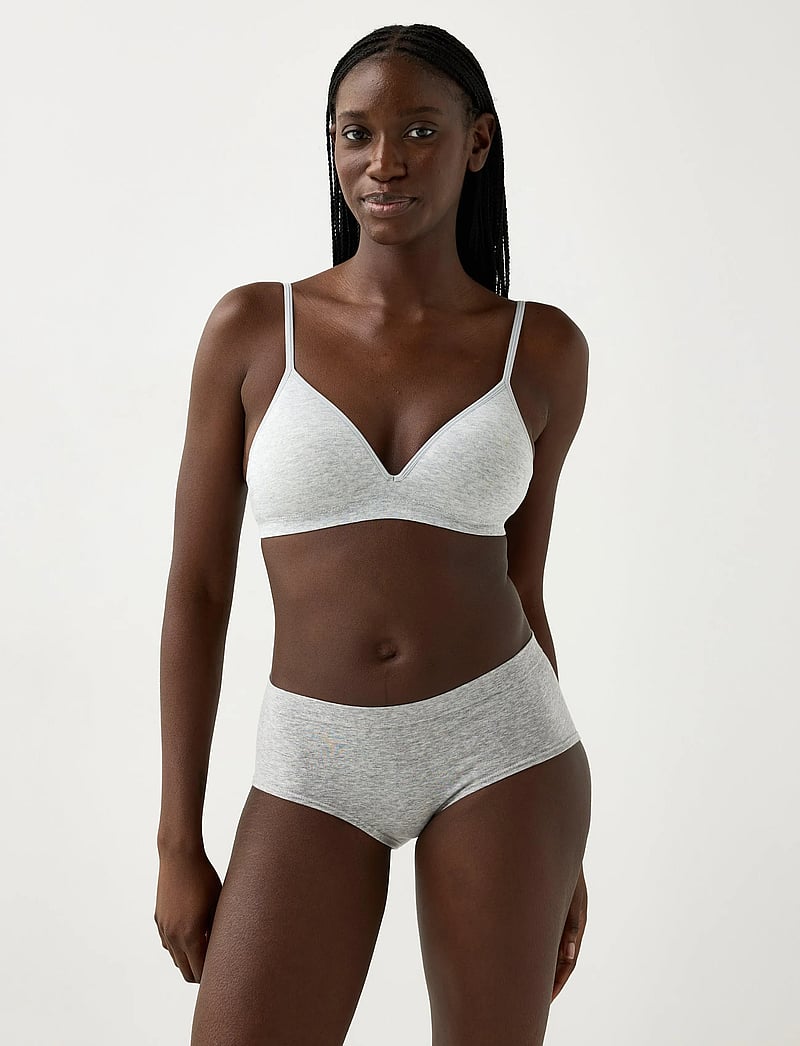 Lindex - Soft bra - light grey melange - 0