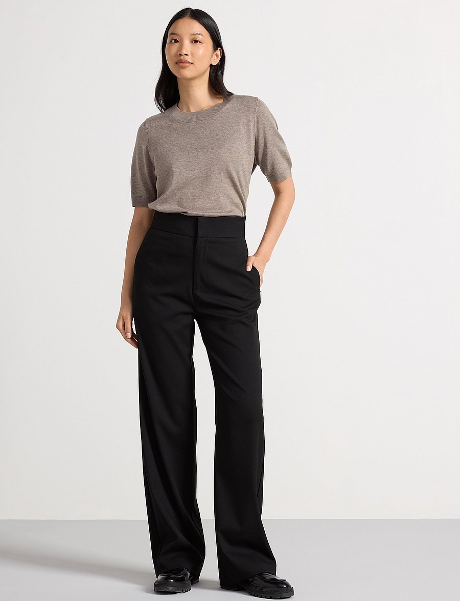 Lindex - Trousers Lykke - tailored trousers - black - 0