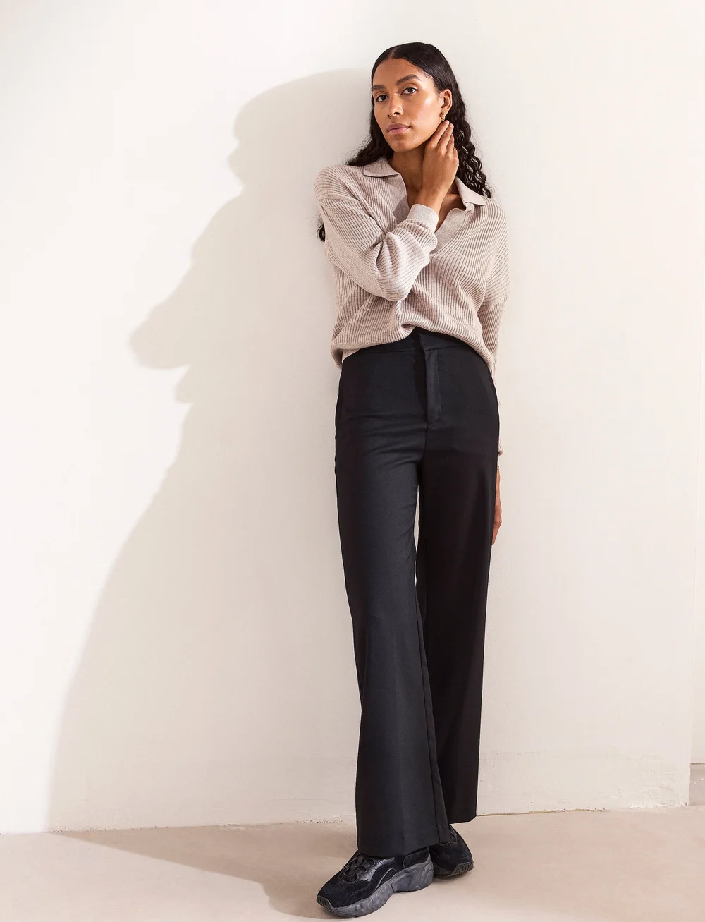 Lindex - Trousers Lykke - habitbukser - black - 5