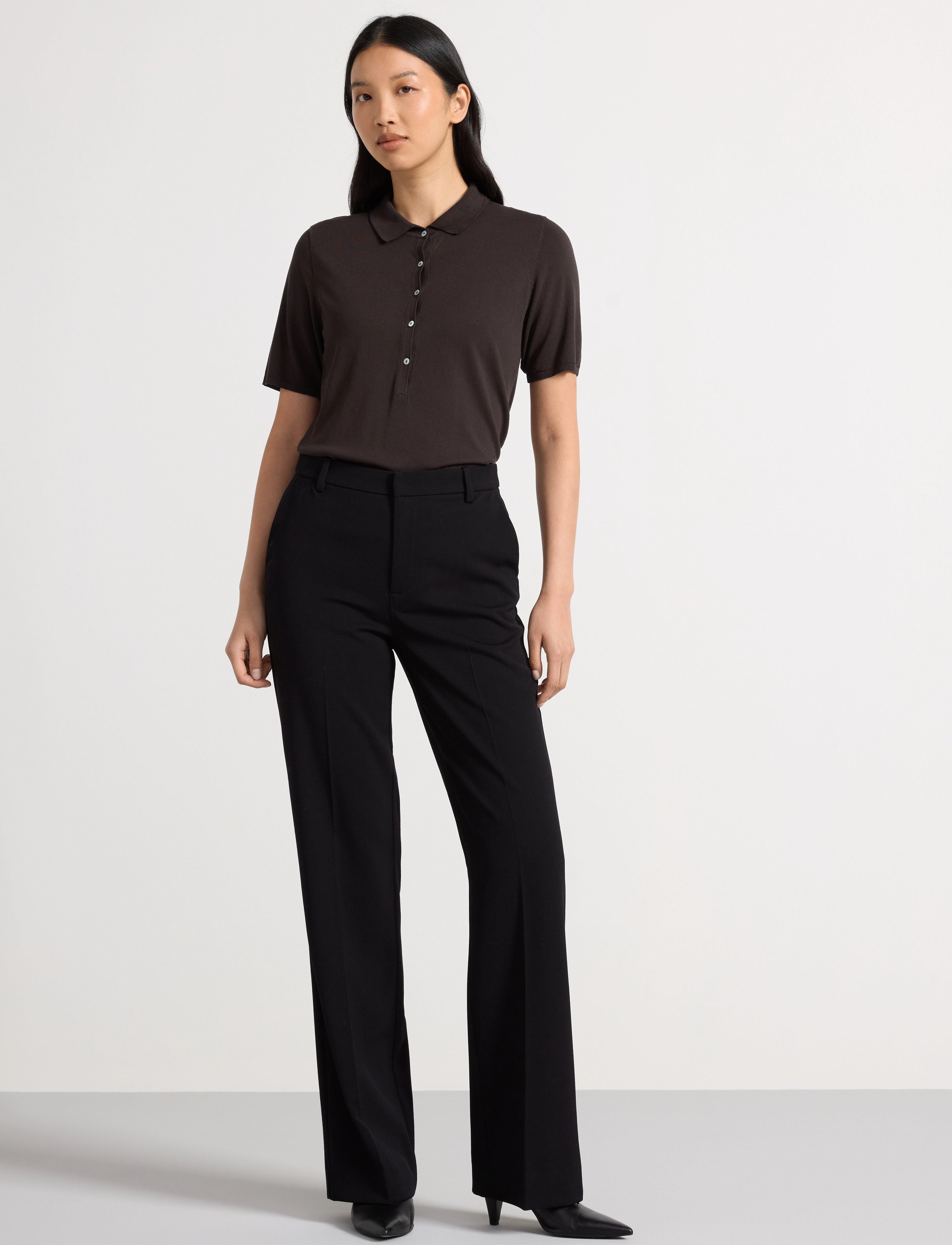 Lindex Trousers Fiona - Transitional Layering - BLACK / black