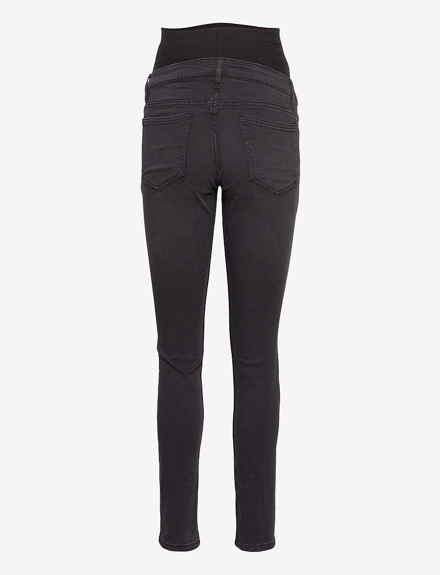 Lindex - Trs denim MOM Tova soft black - nederdelar - black - 1