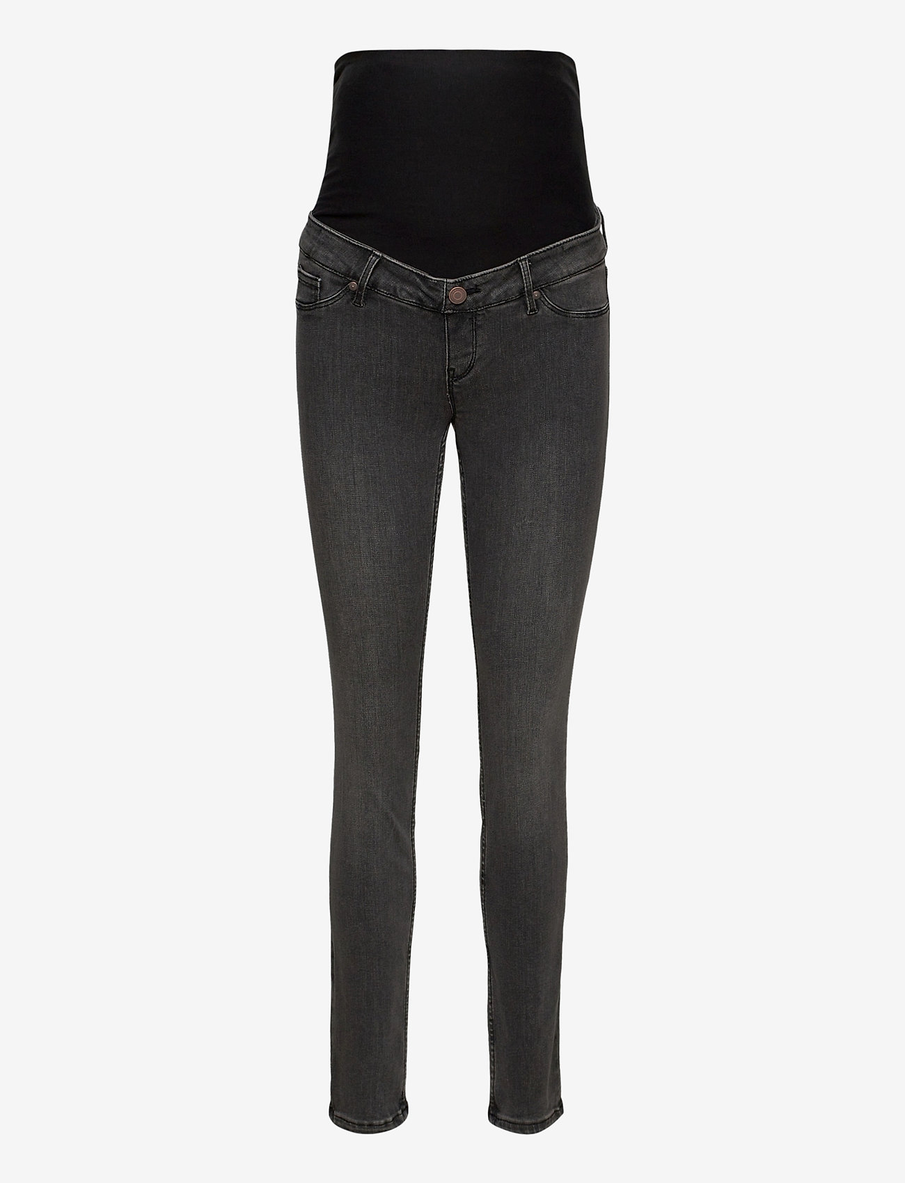 Lindex - Trousers denim  MOM Clara blac - underdele - black - 0