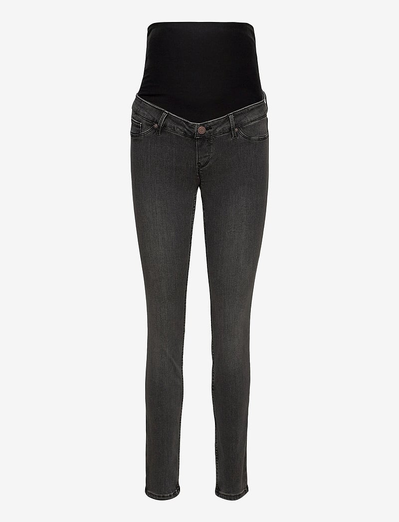 Lindex - Trousers denim MOM Clara blac - underdele - black - 0