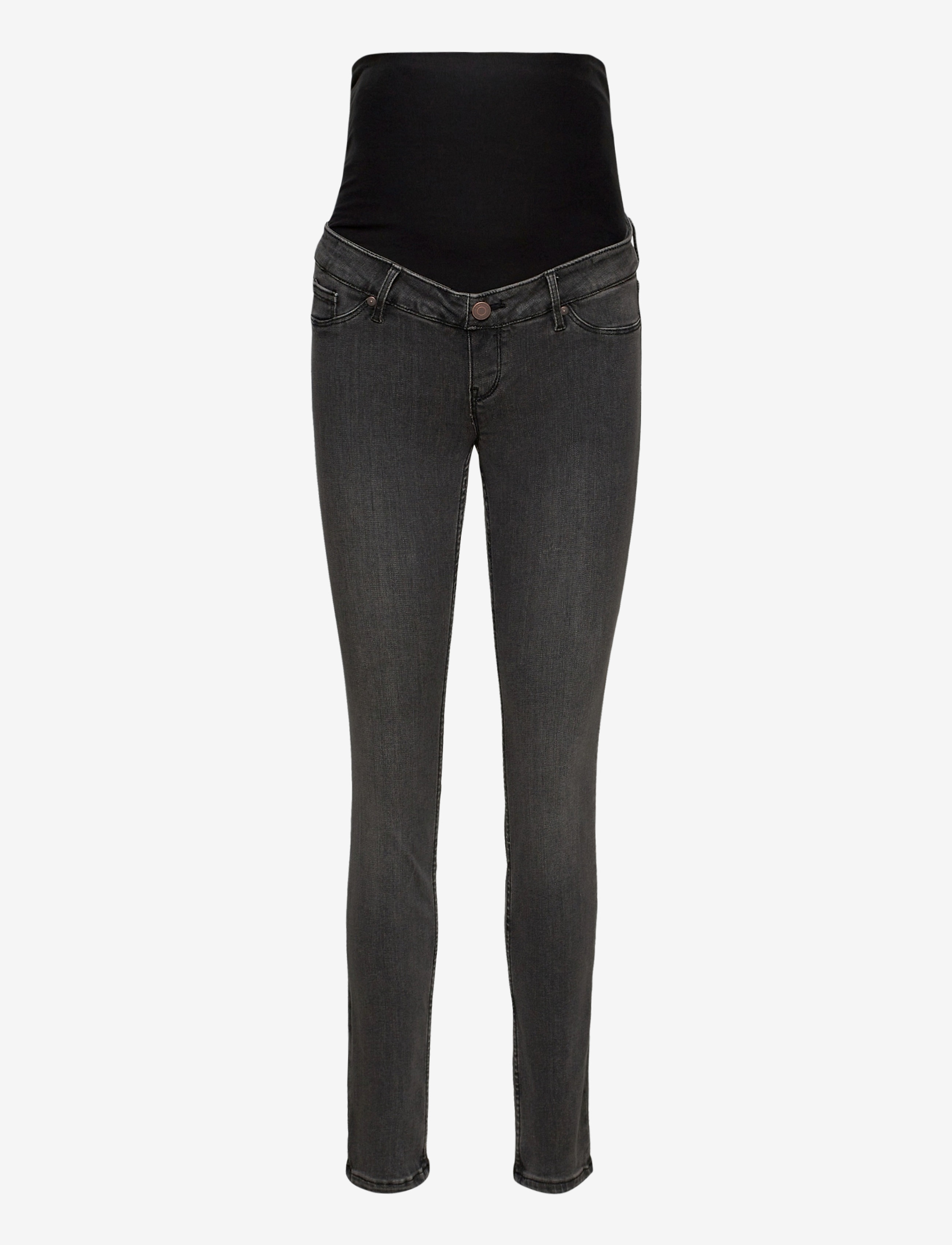 Lindex Trousers denim  MOM Clara blac - Teksad - BLACK / grey