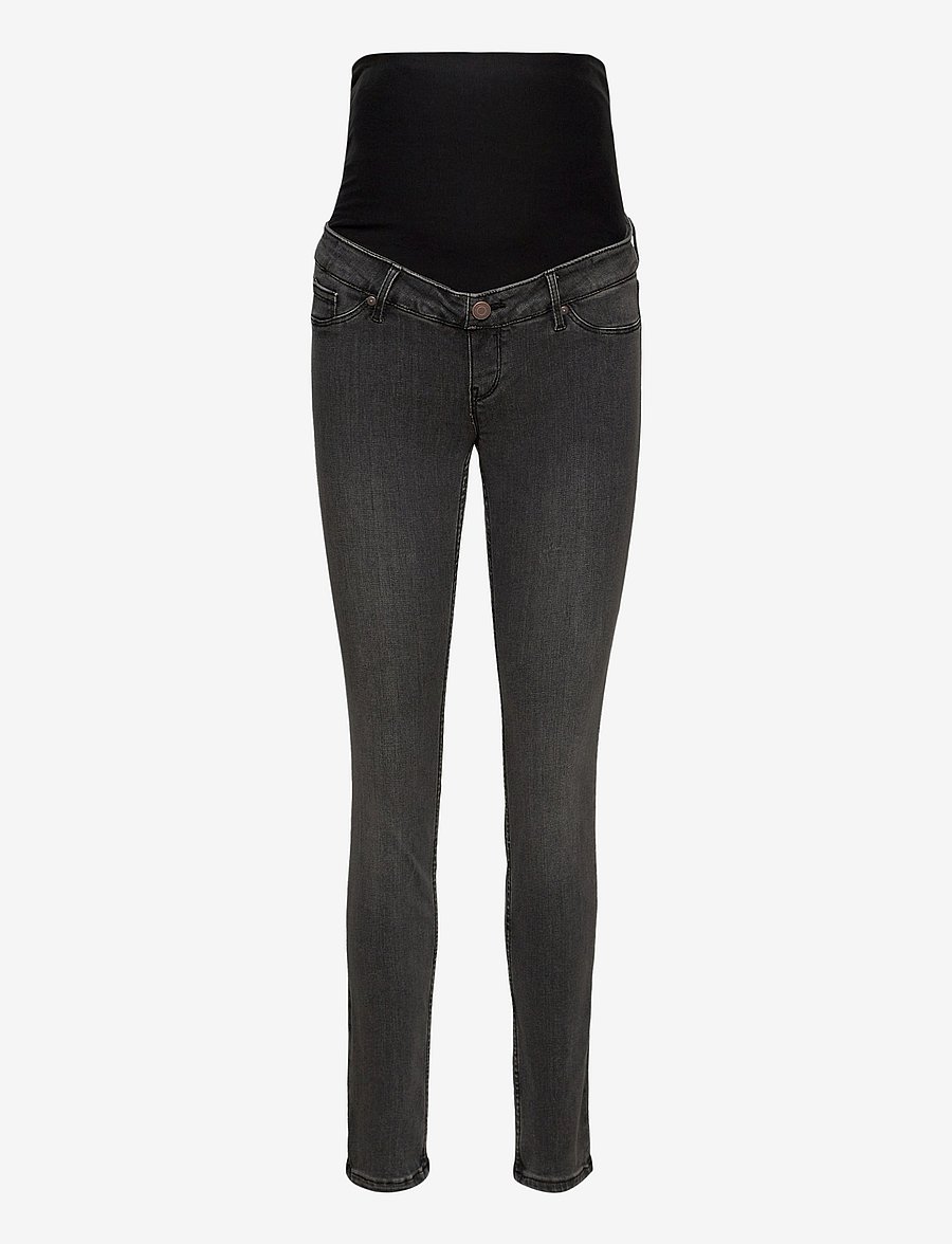 Lindex - Trousers denim MOM Clara blac - teksad - black - 0