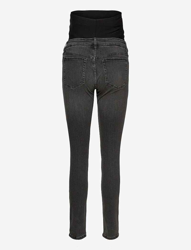 Lindex - Trousers denim MOM Clara blac - underdele - black - 1