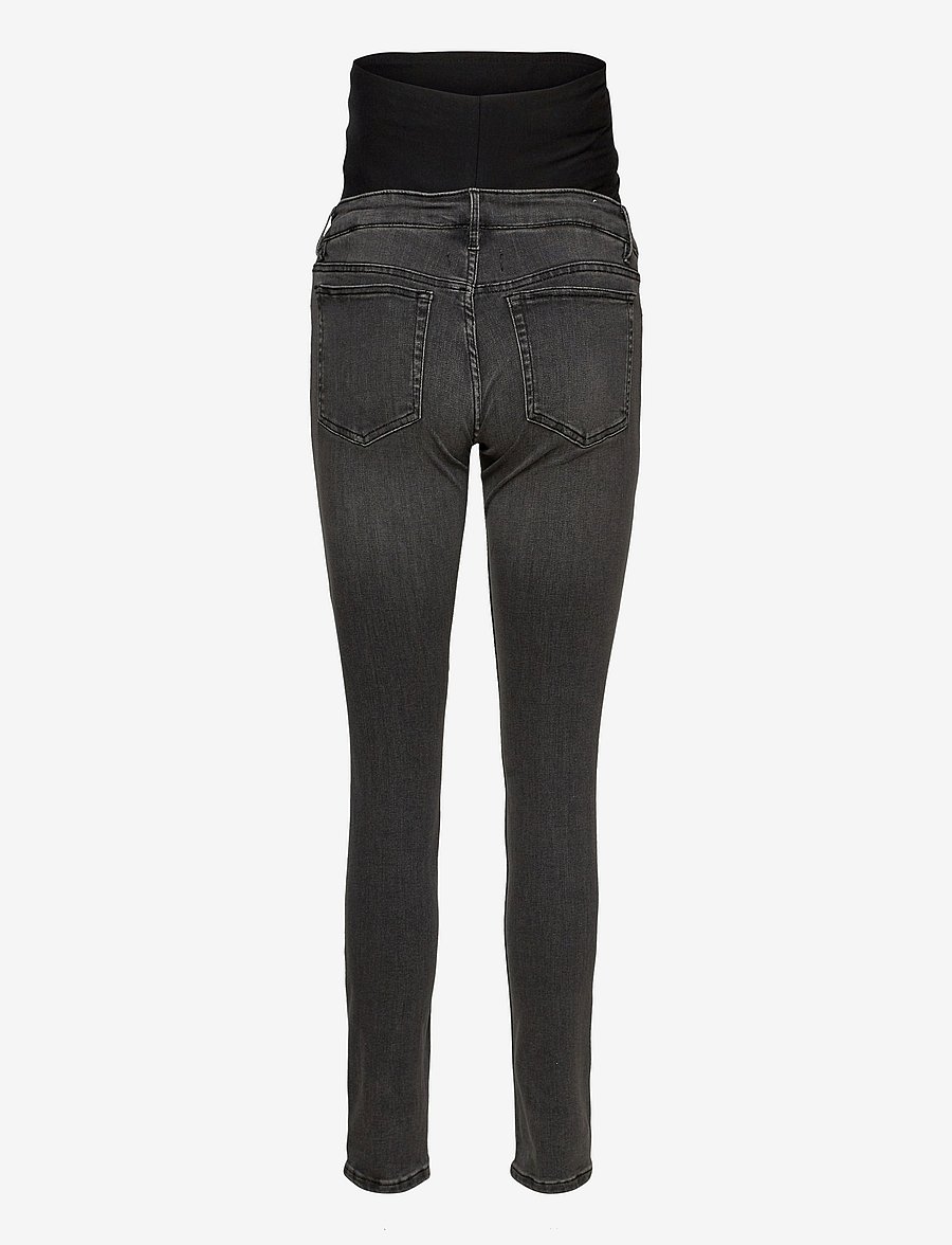 Lindex - Trousers denim MOM Clara blac - teksad - black - 1