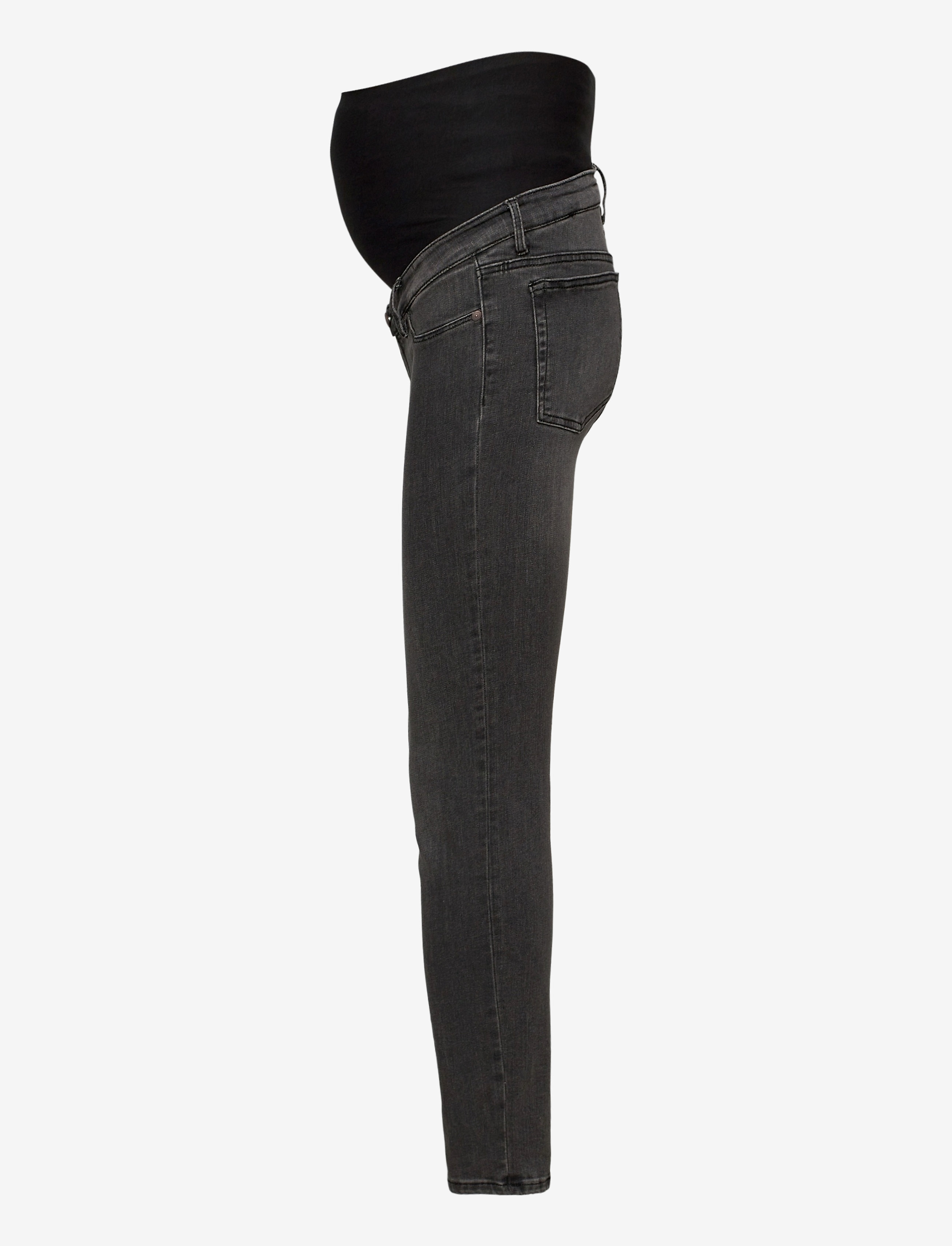 Lindex - Trousers denim  MOM Clara blac - bas - black - 2