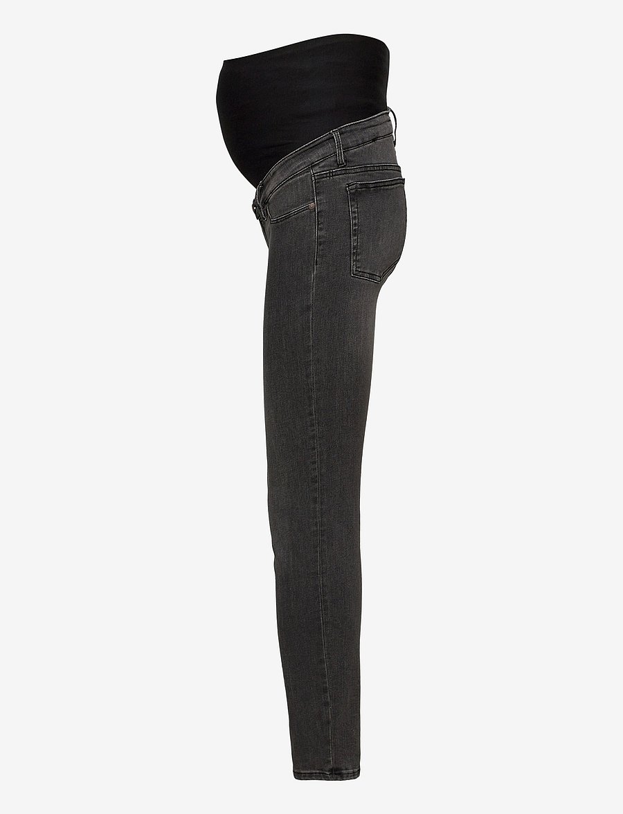 Lindex - Trousers denim MOM Clara blac - teksad - black - 2