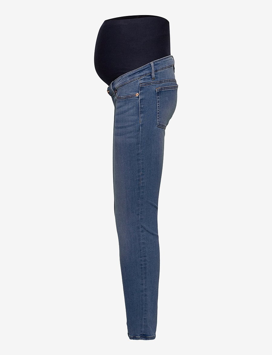 Lindex - Trousers denim MOM Clara blue - teksad - blue - 2
