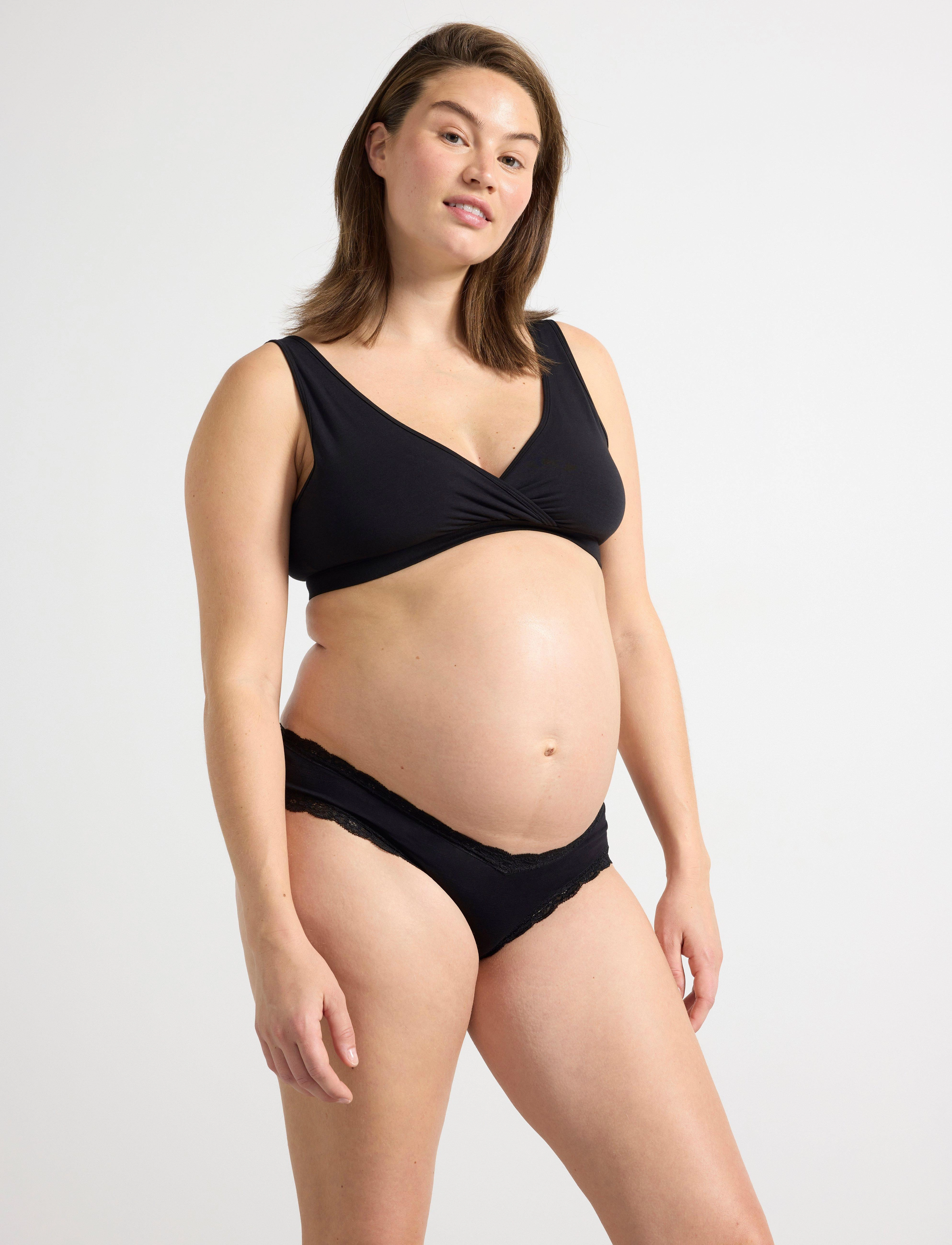 Lindex Brief 3 p cotton maternity Br - Trusser - DUSTY PINK / pink/rose